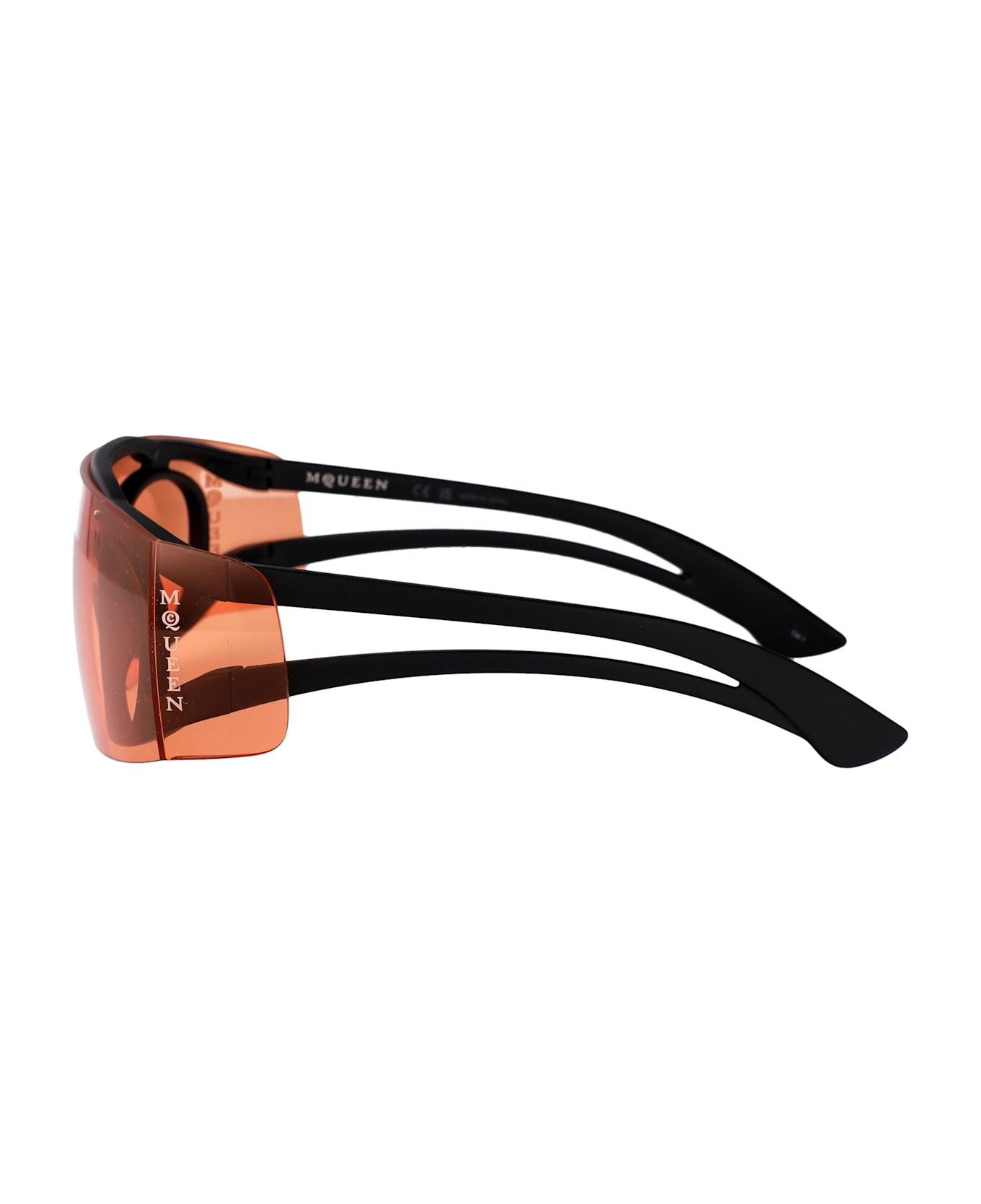 Alexander McQueen Eyewear Am0489s Sunglasses - BLACK-BLACK-ORANGE