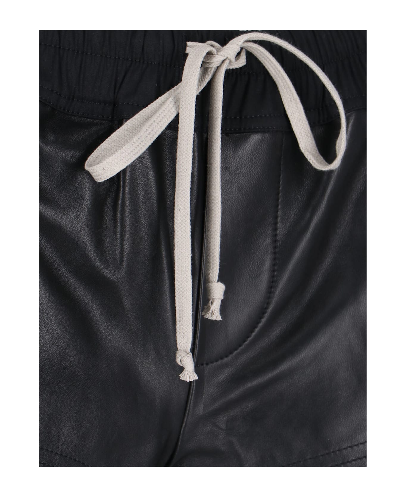 Rick Owens Leather Shorts - Black