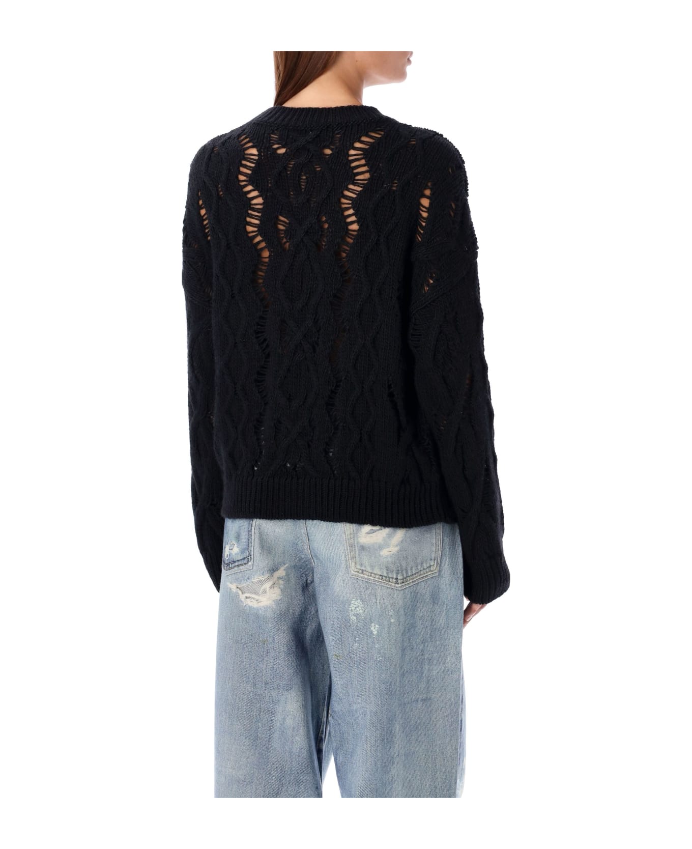 Our Legacy Cable Sona Sweater - BLACK