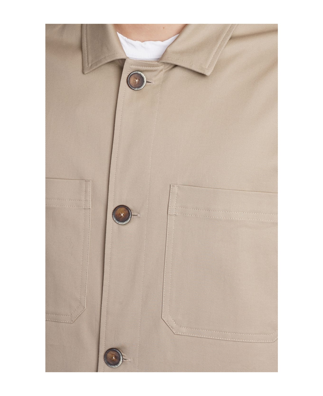 Holy Caftan Sandy Sz Casual Jacket In Beige Cotton - beige