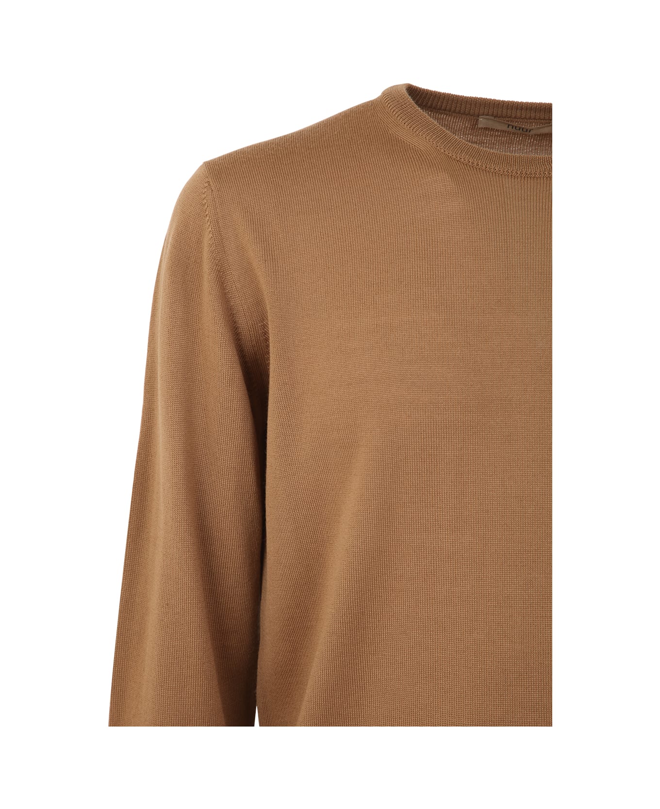 Nuur Long Sleeve Crew Neck Sweater - Camel ニットウェア