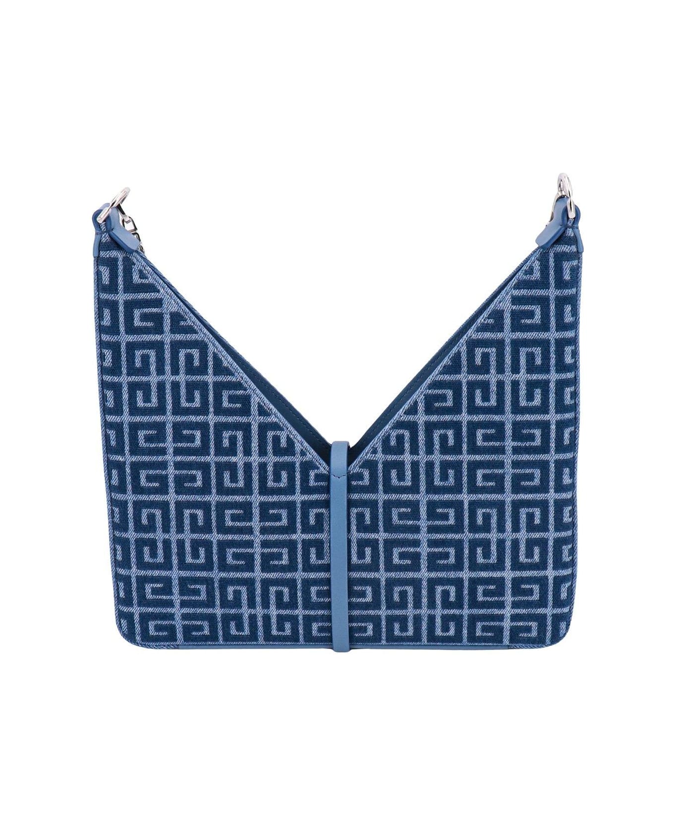 Givenchy 4g Jacquard Cut Out Small Shoulder Bag - Blue