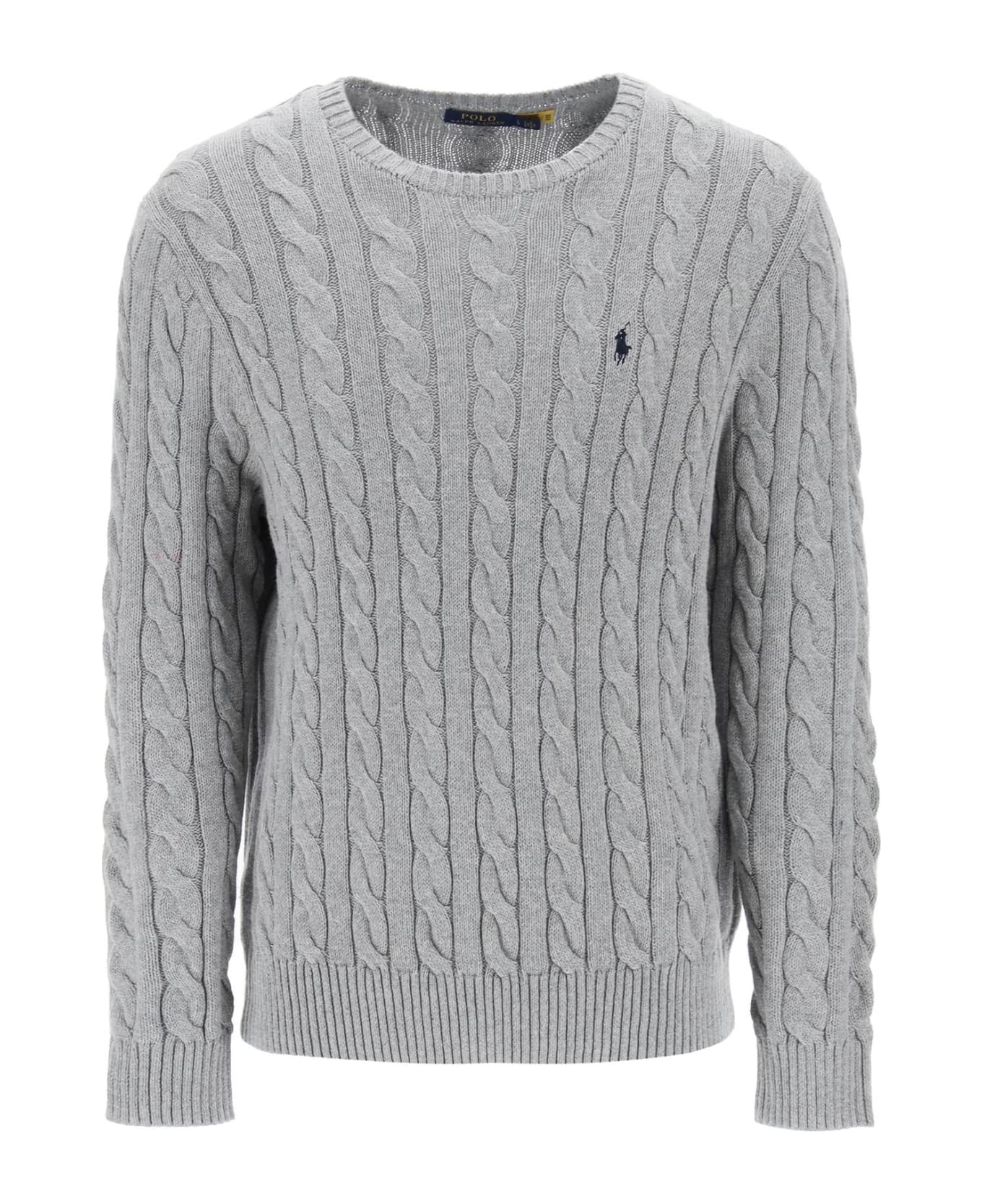 Polo Ralph Lauren Cable Knit Cotton Sweater - FAWN GREY HEATHER (Grey)