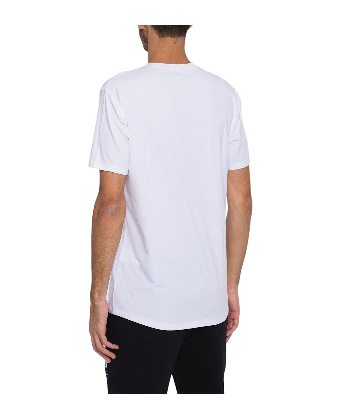 Armani Collezioni Logo Embroidered Crewneck T-shirt - White