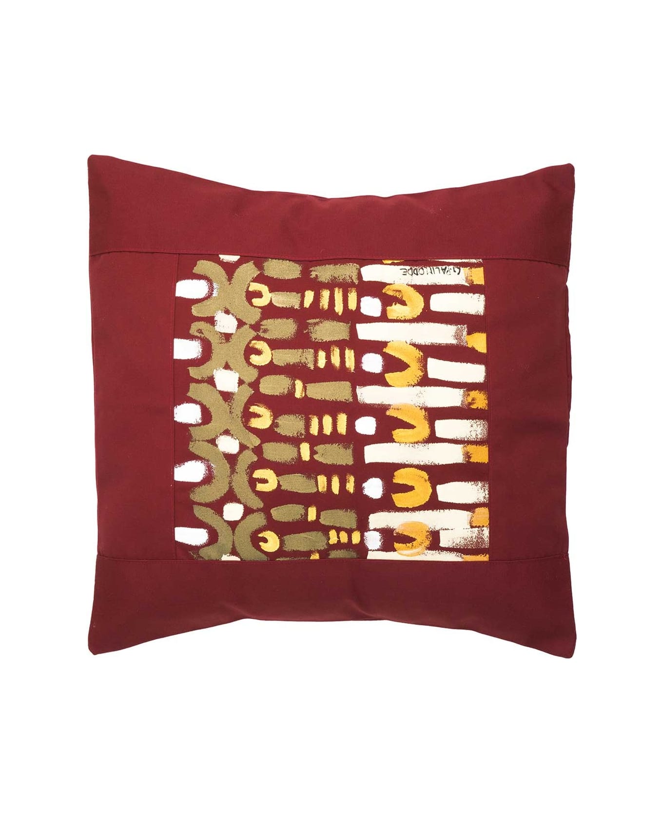 Le Botteghe su Gologone Acrylic Hand Painted Outdoor Cushion 60x60 cm - Red Fantasy