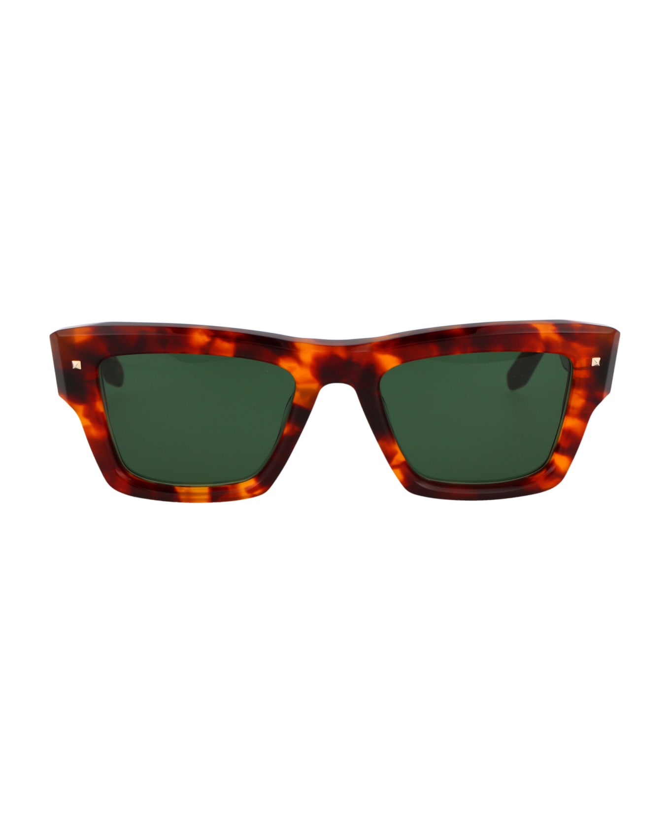Valentino Eyewear Xxii Sunglasses - Honey Tortoise w/Dark Green  サングラス