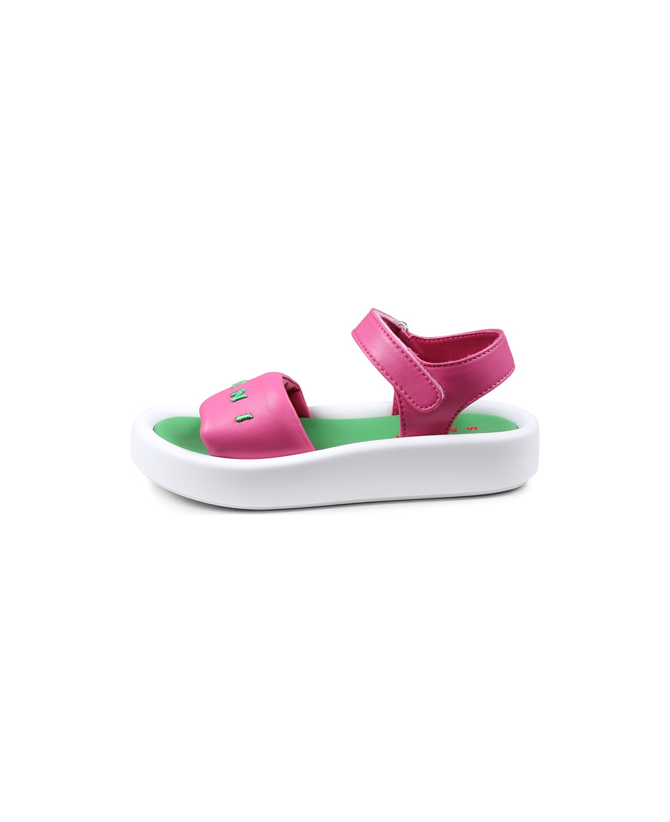 Marni Fuchsia Sandals Pour Fille Avec Logo - Fuchsia