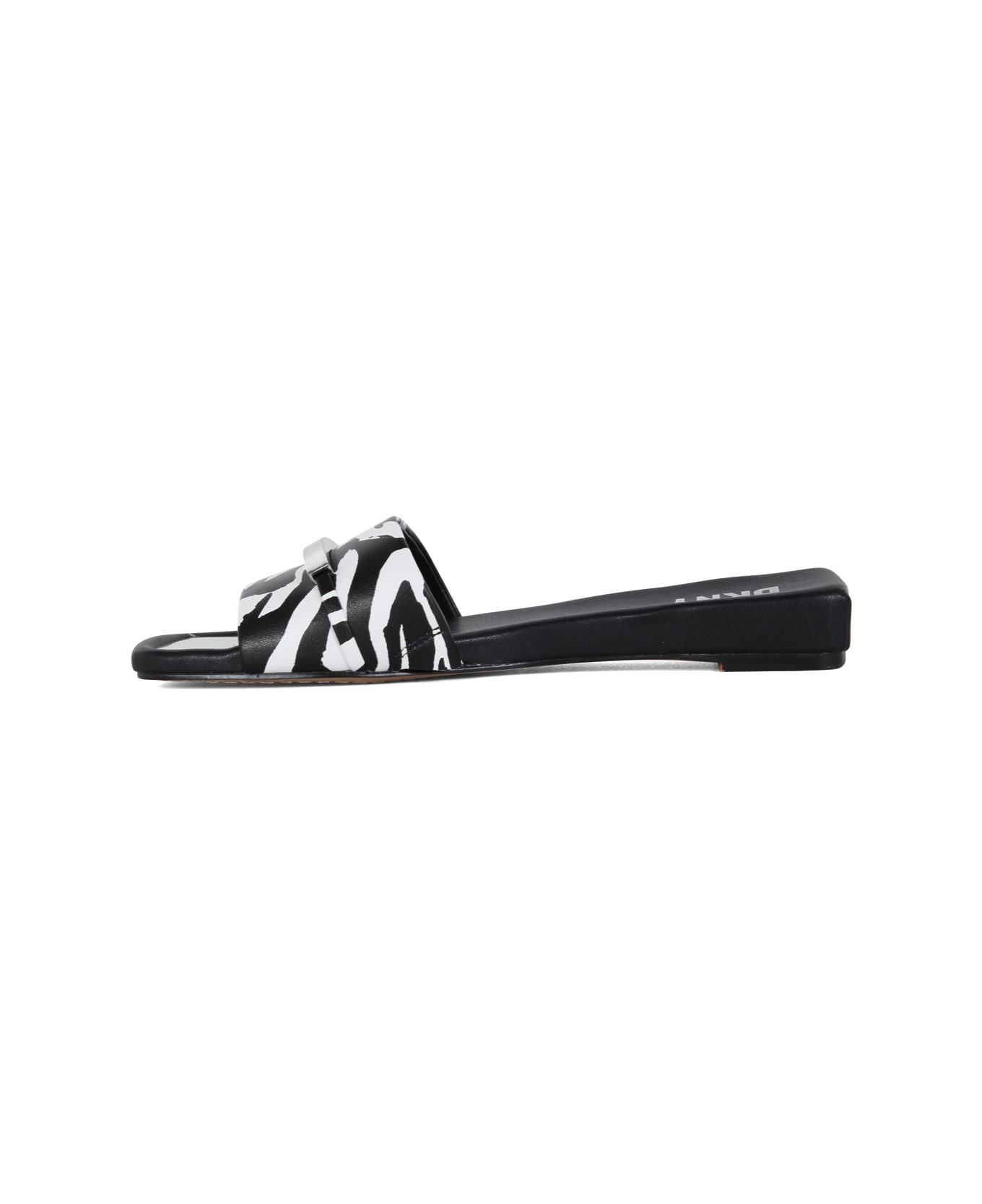 DKNY Alaina Flat Slide 25mm - Black White