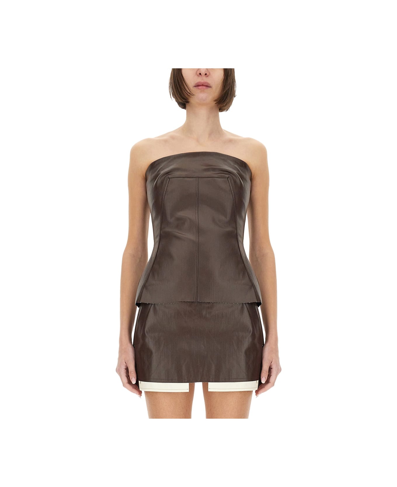 Rick Owens Top Bustier - BROWN