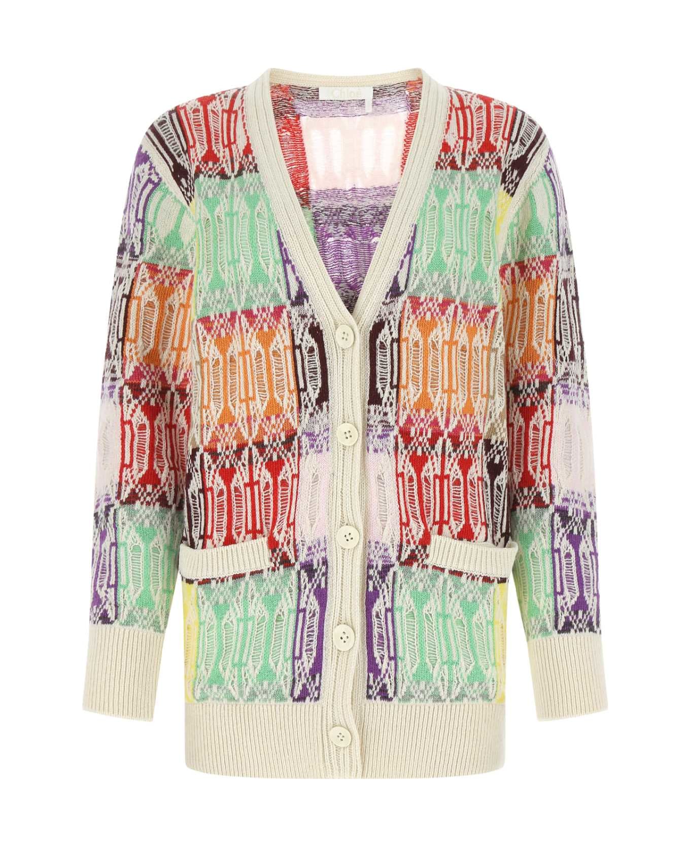 Chloé Embroidered Cashmere Blend Cardigan - 9CA カーディガン