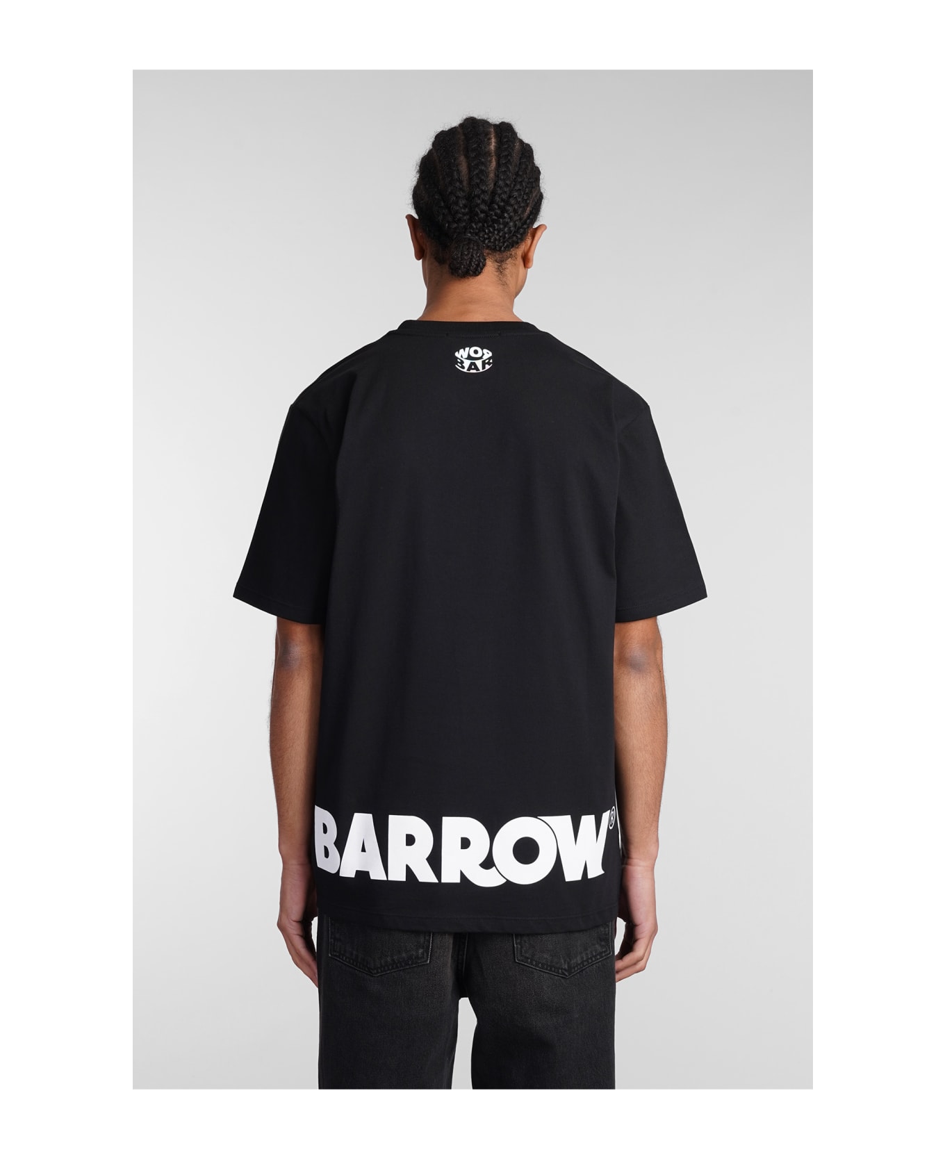 Barrow Black T-shirt With Lettering Logo - Black