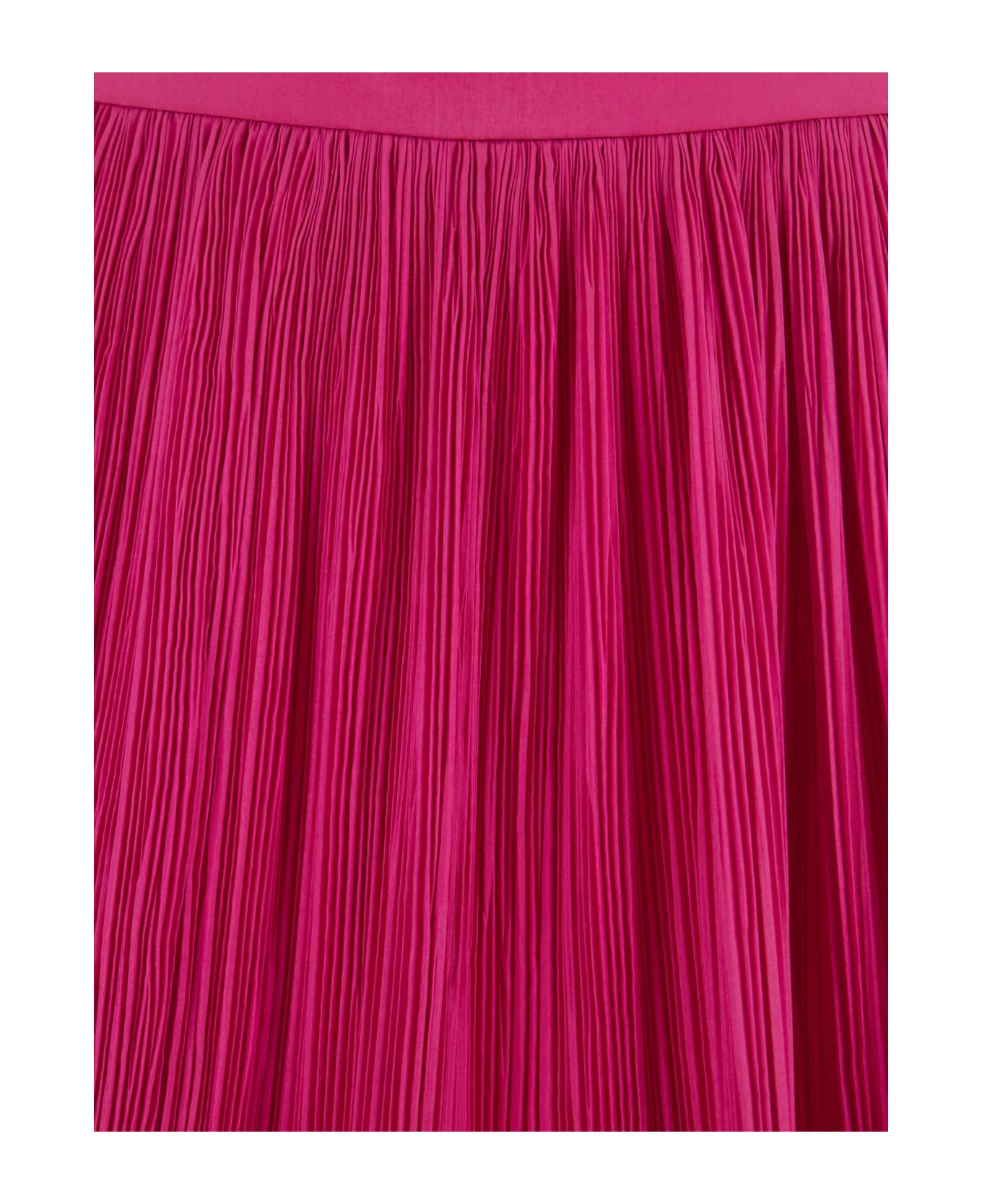 RED Valentino Pleated Cotton-blend Shorts - Fuxia