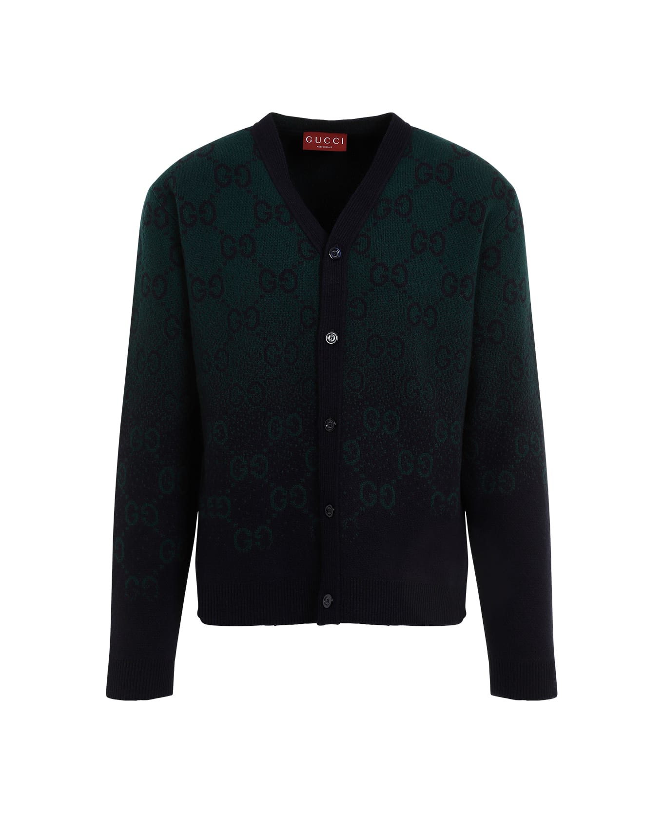 Gucci Wool Cardigan - Green Navy