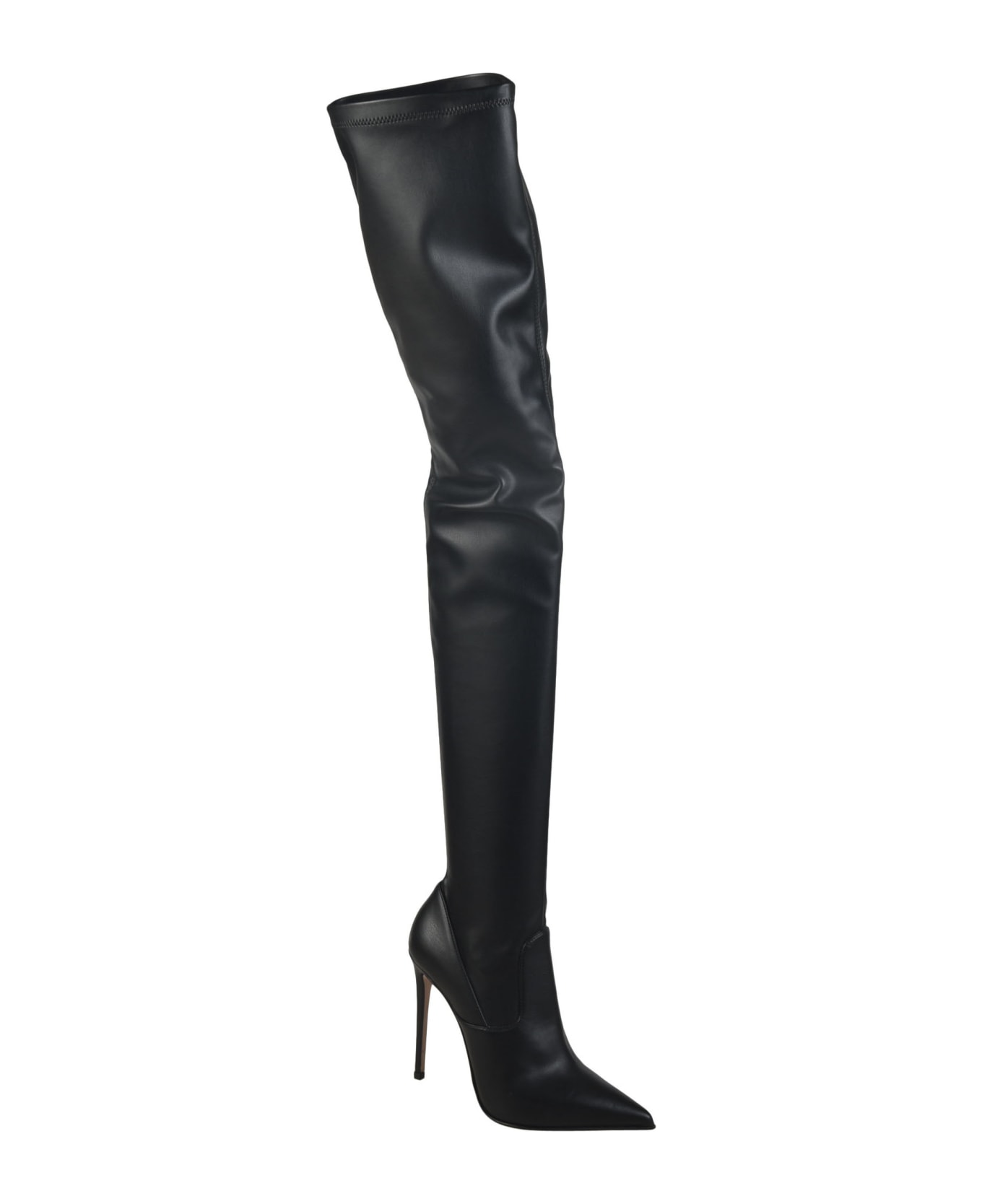 Le Silla Block Heel Over-the-knee Boots - Black  ブーツ