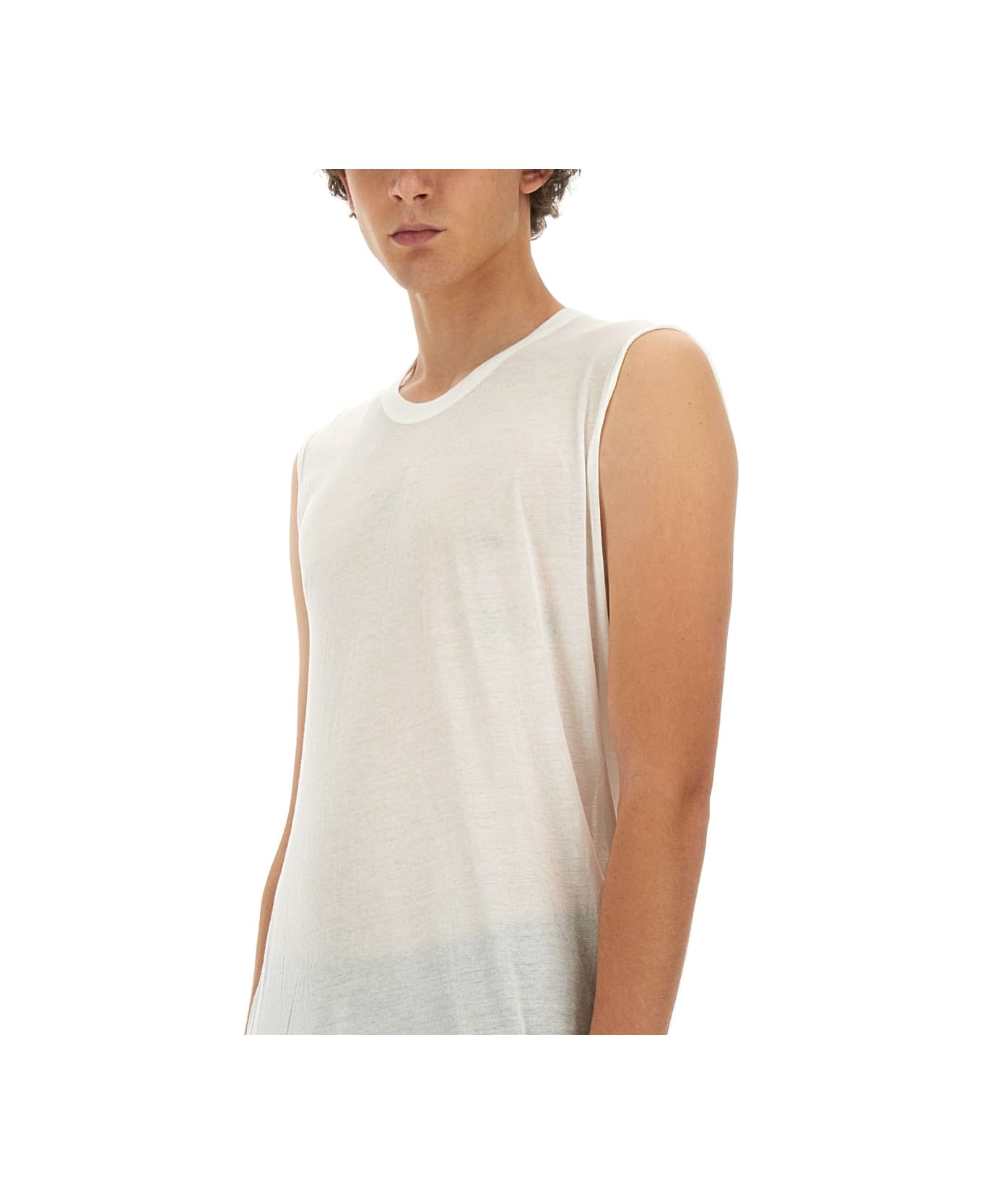 Rick Owens Cotton Tops. - WHITE