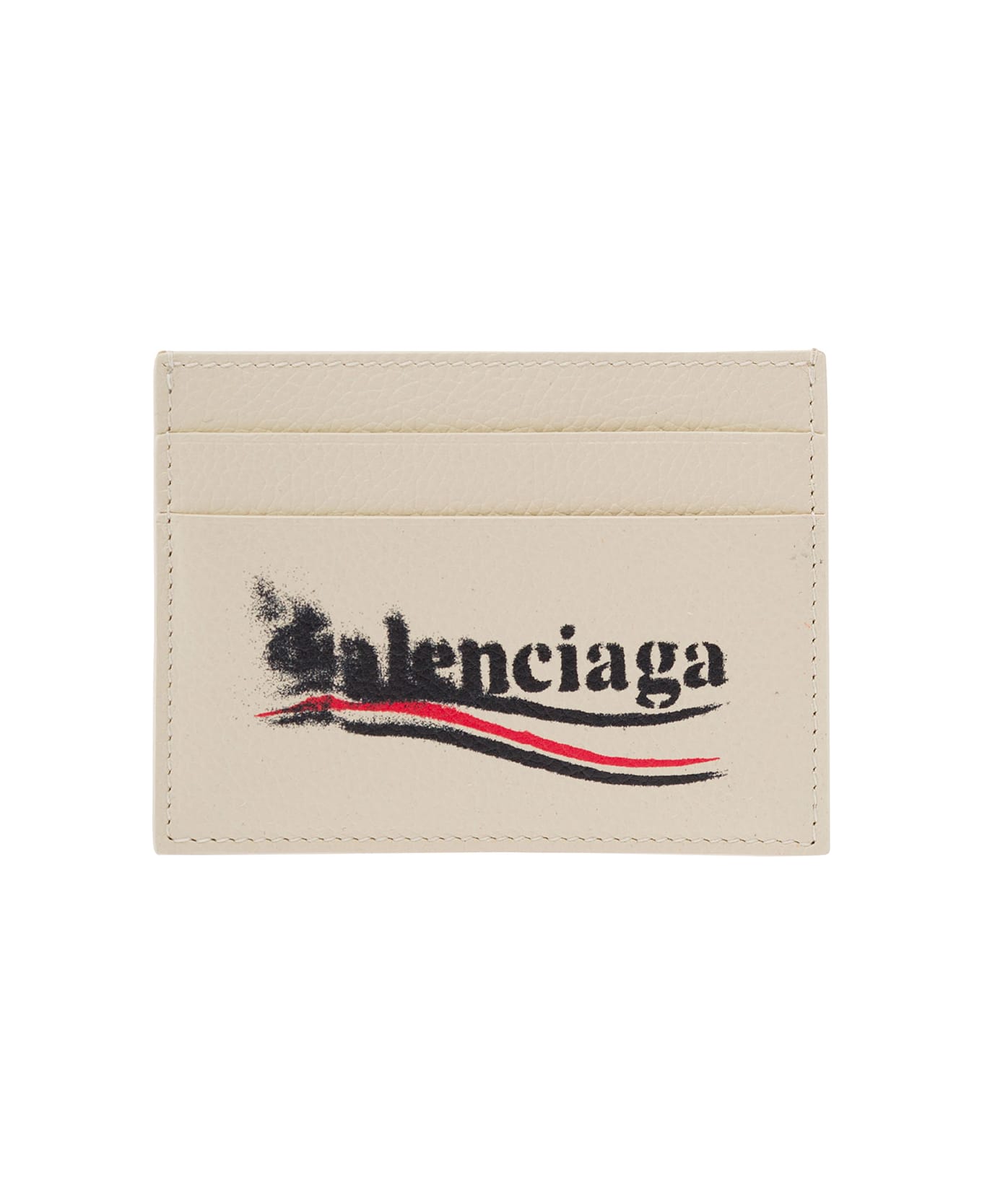 Balenciaga Card Holder With Political Stencil Logo - White