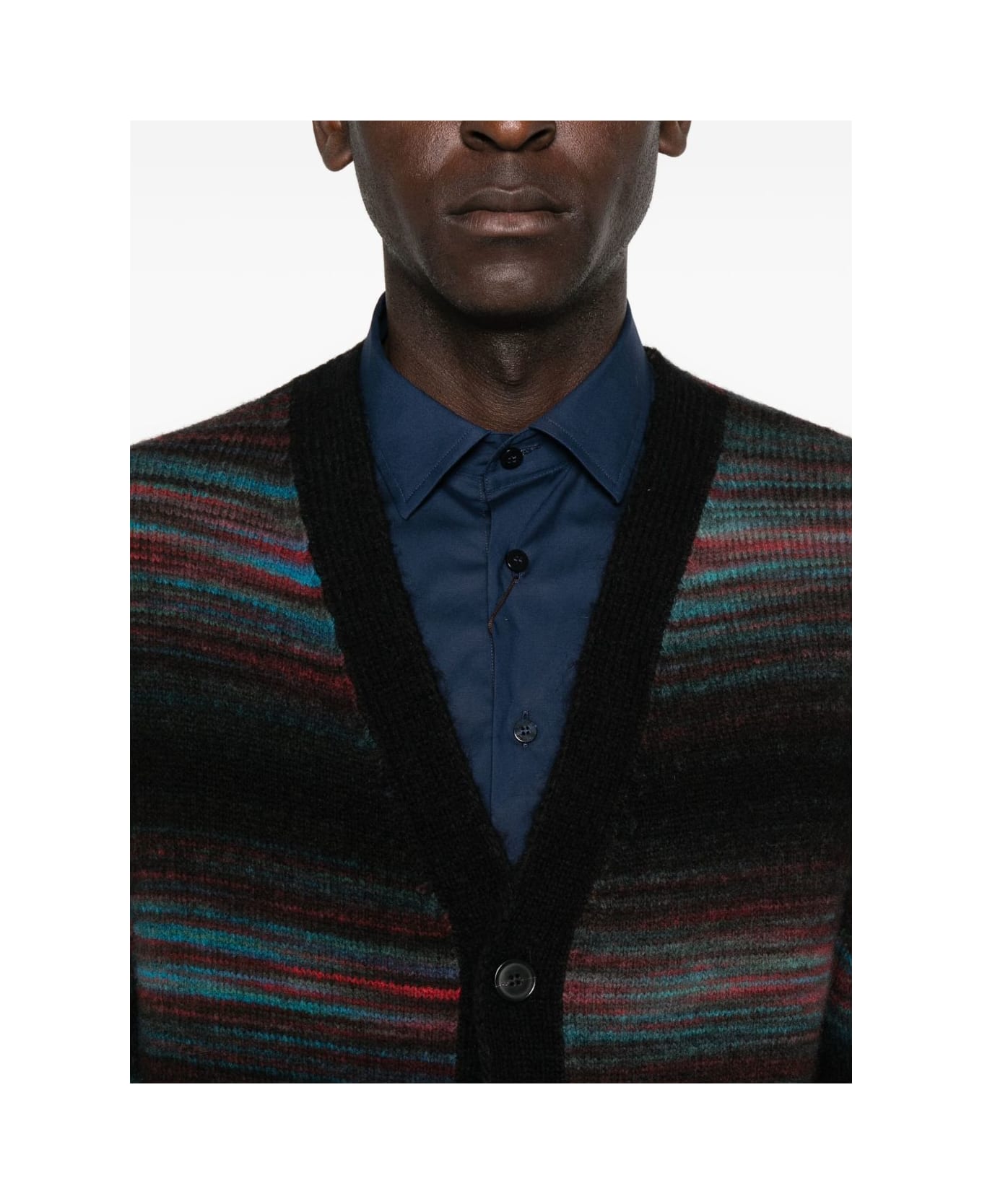 Paul Smith Wool V-necked Cardigan - Black