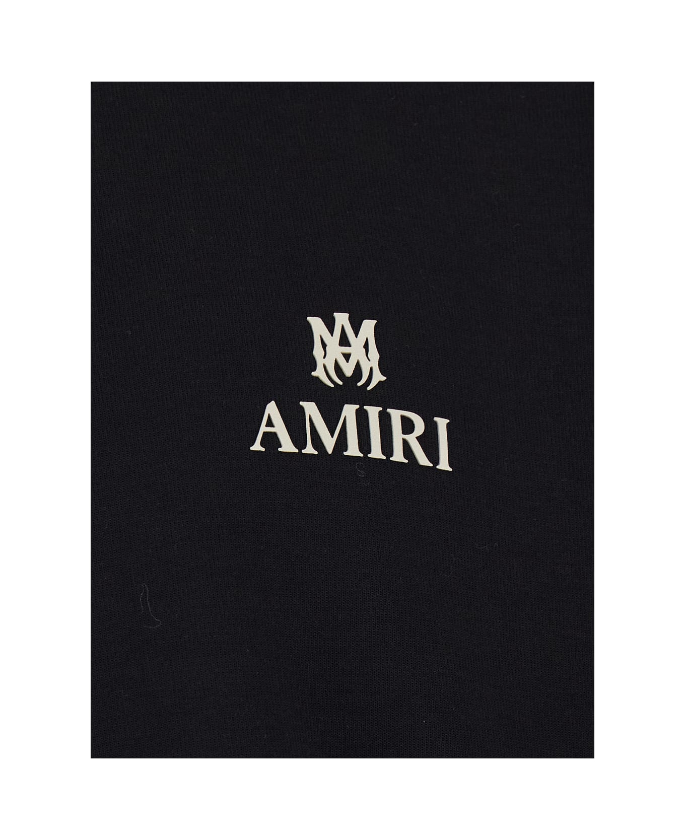 AMIRI Black Zip-up Hoodie With Front Logo Lettering In Cotton Man - Black