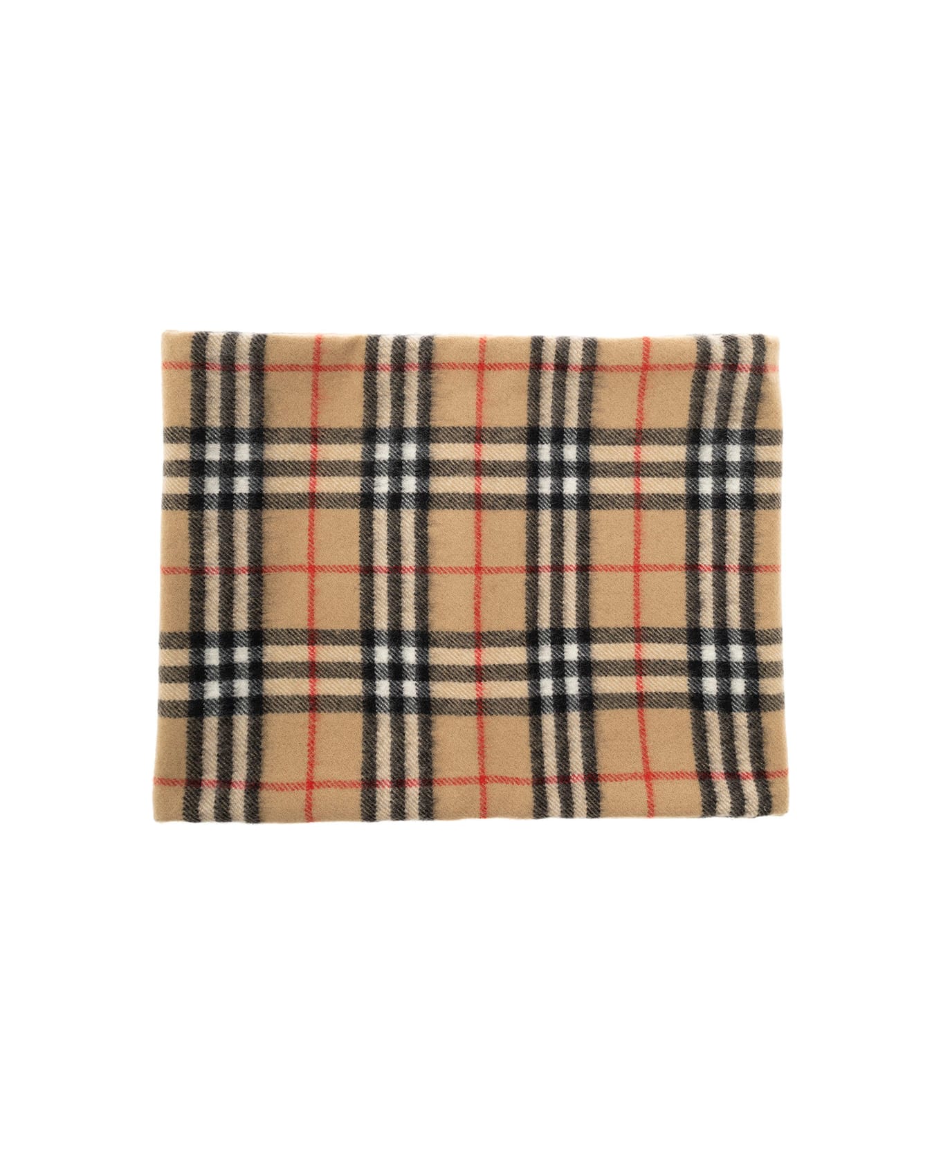 Burberry Beige Cashmere Scarf With Buttons Kids Burberry - Beige