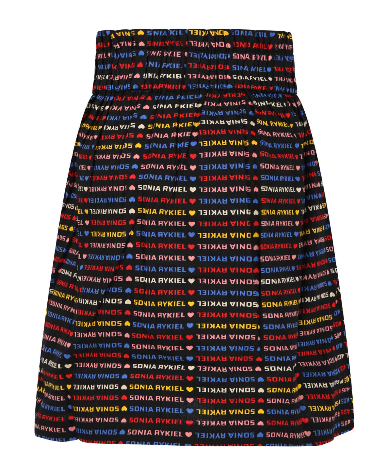 Rykiel Enfant Multicolor Skirt For Girl With Hearts And Logo - Multicolor