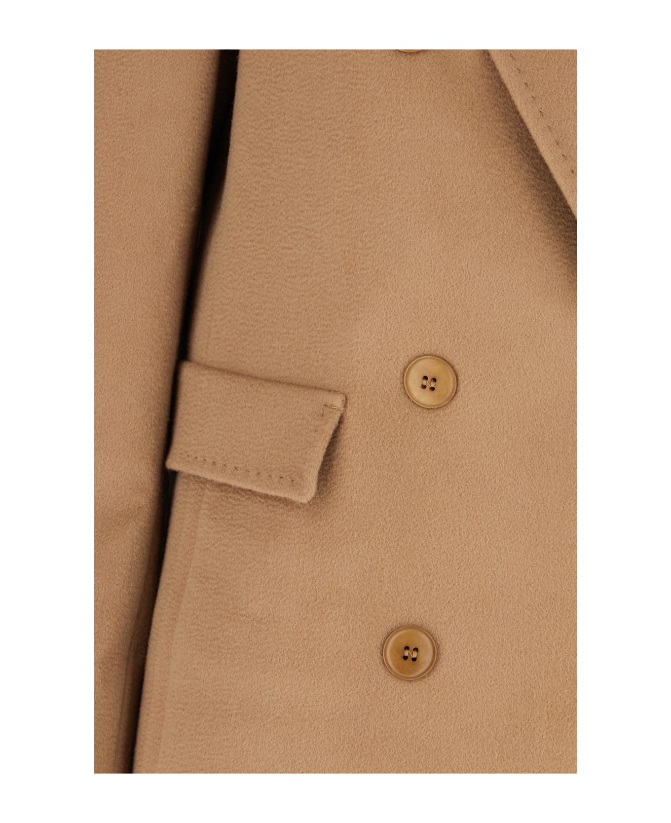 Max Mara Studio Beige Wool Coat - Cammello