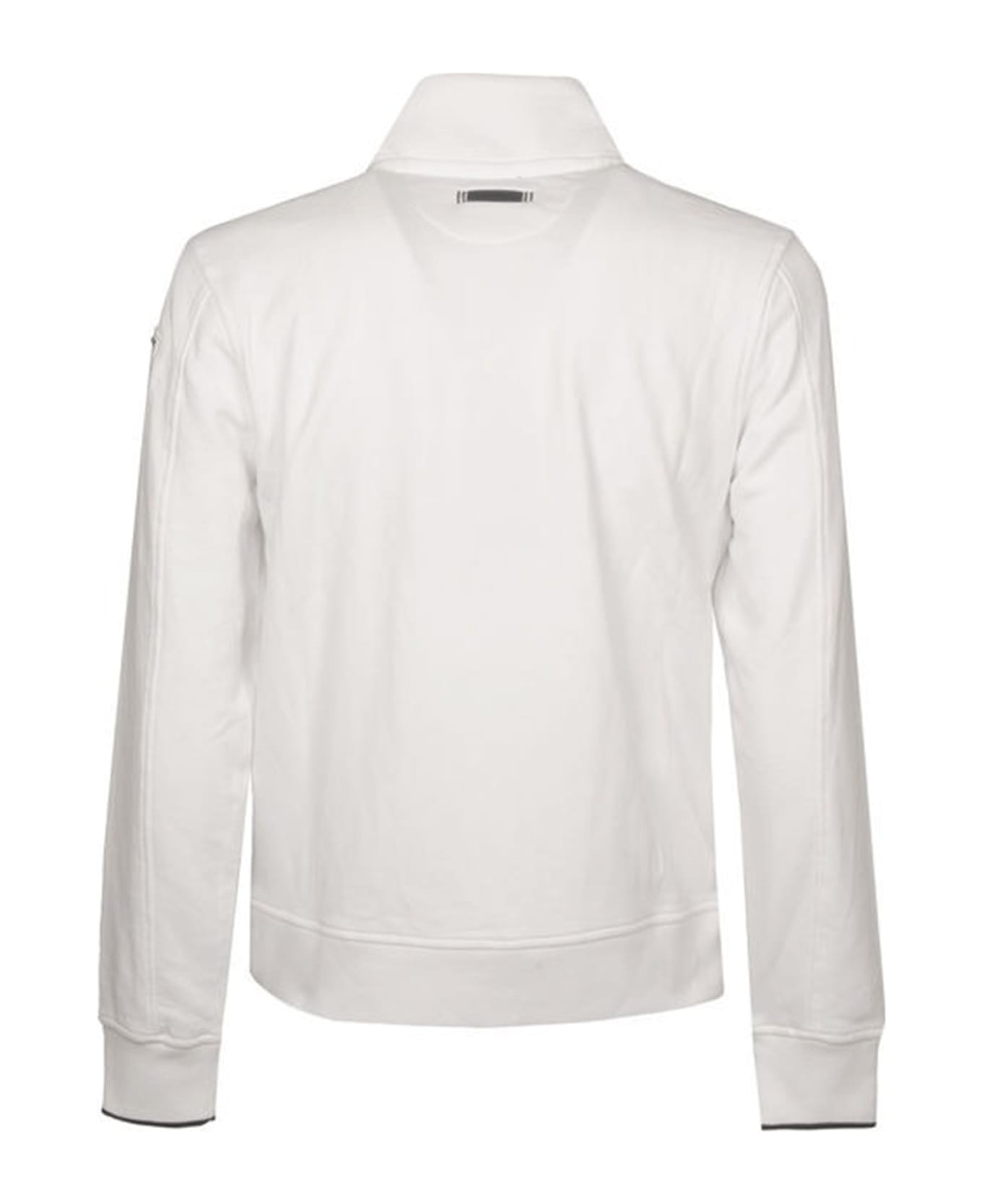 Blauer Open White Sweatshirt With Collar - BIANCO OTTICO