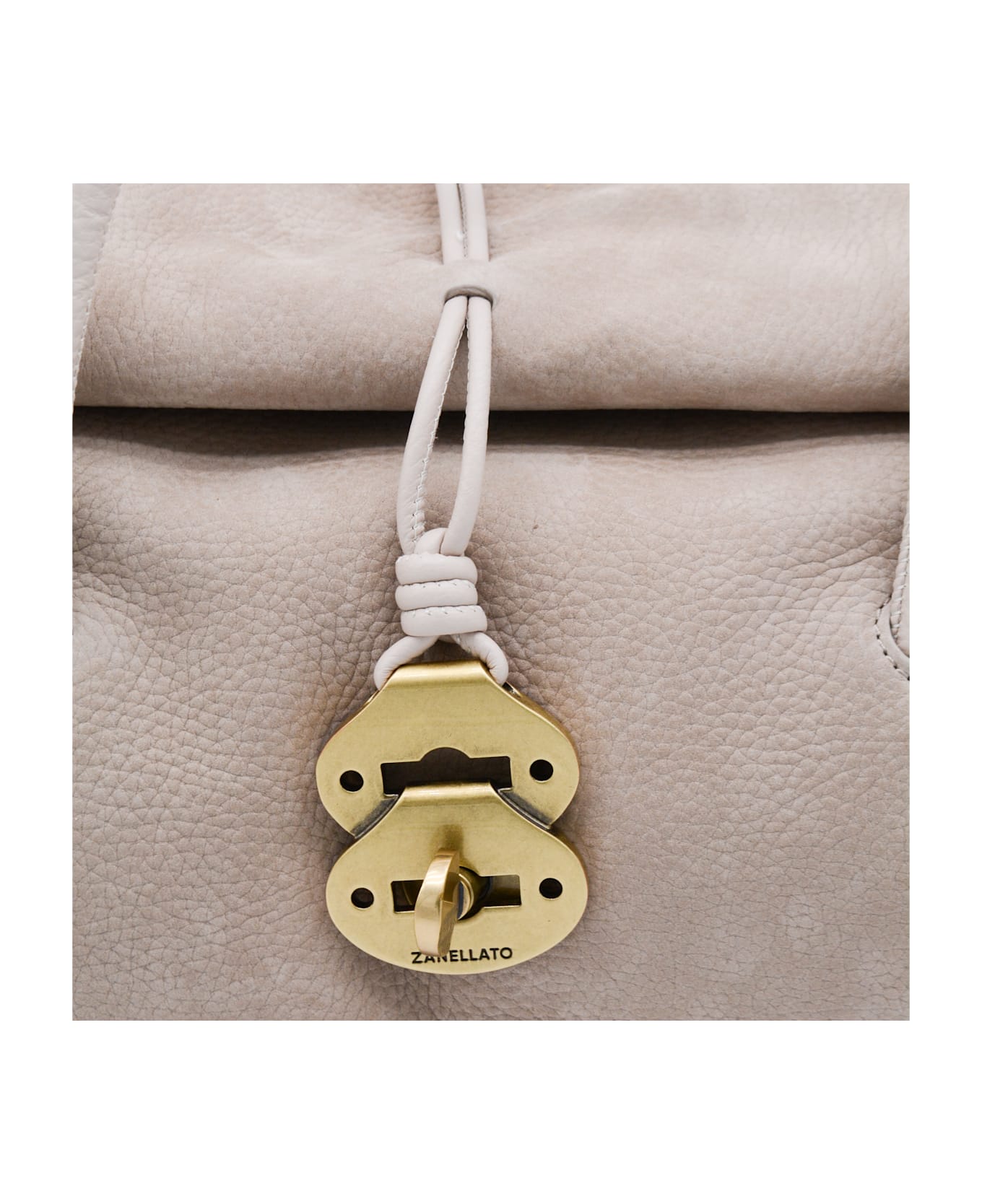Zanellato Light Beige Leather Dotta Jone Small Top Handle Bag - BEIGE MALVA