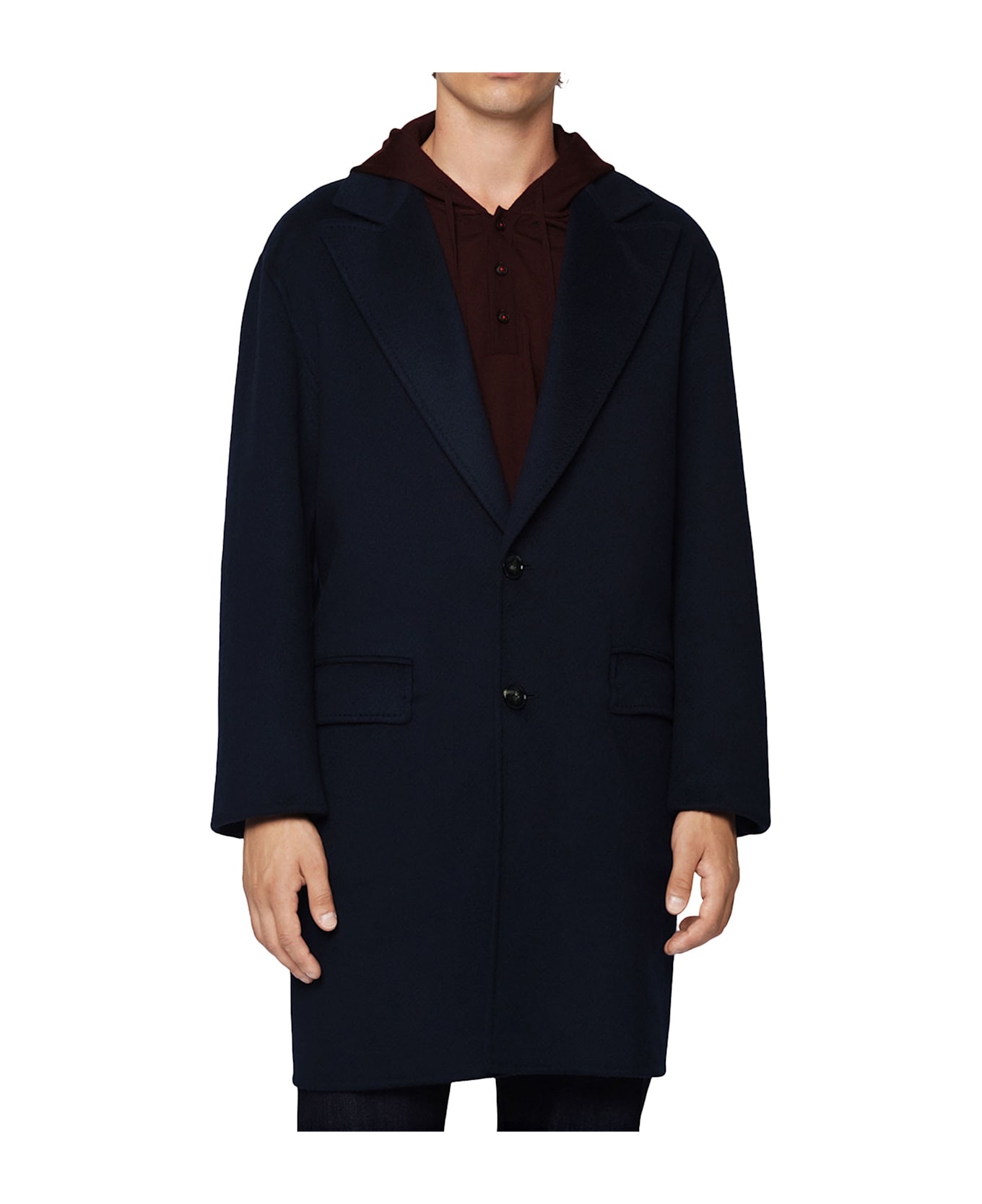 Kiton Outdoor Jacket Cashmere - NAVY BLUE