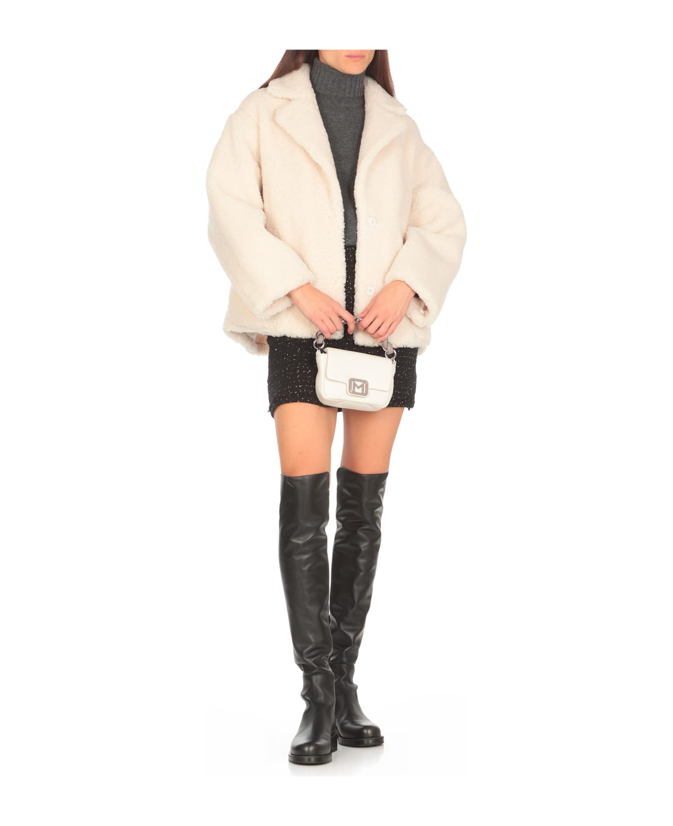 Betta Corradi Faux Fur Coat - Ivory