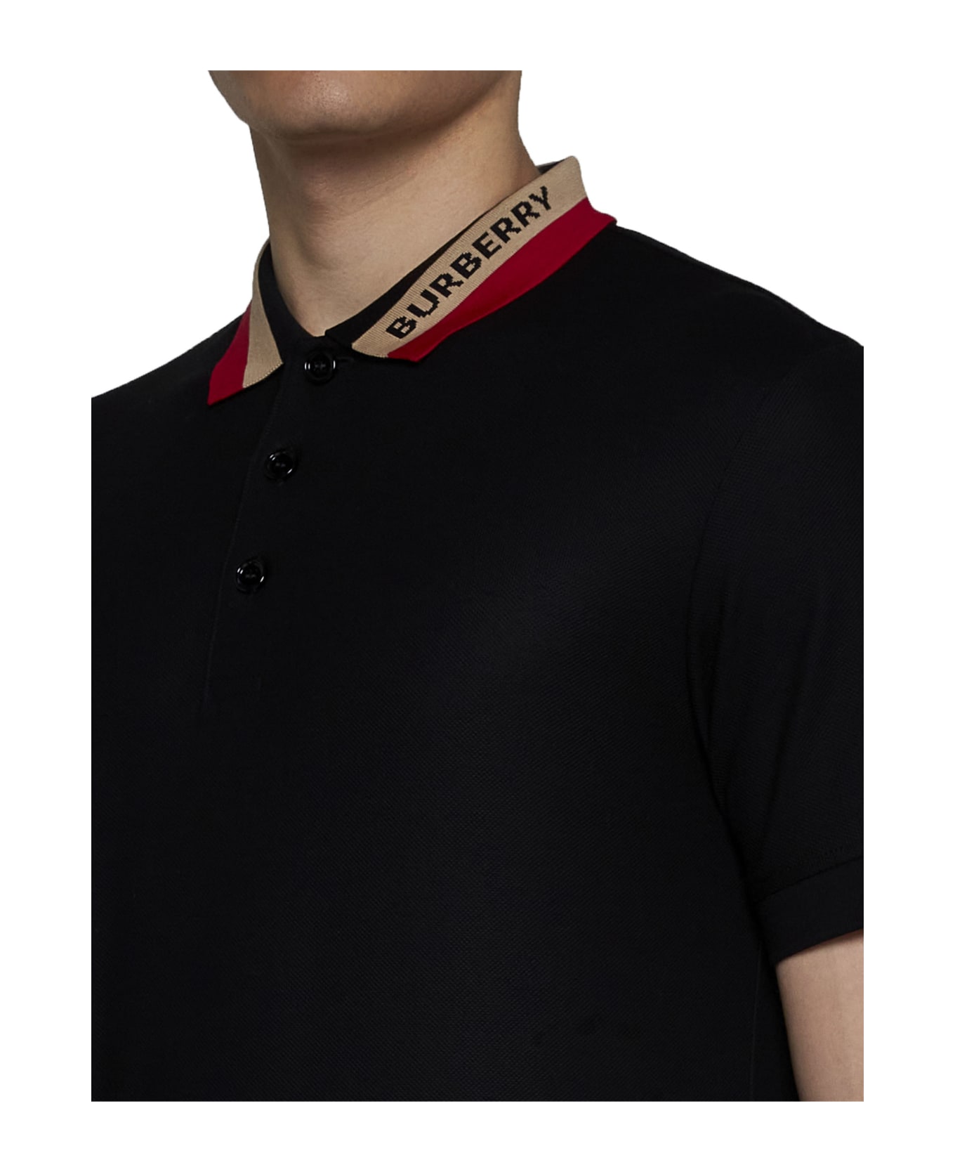 Burberry Logo Polo Shirt - Black