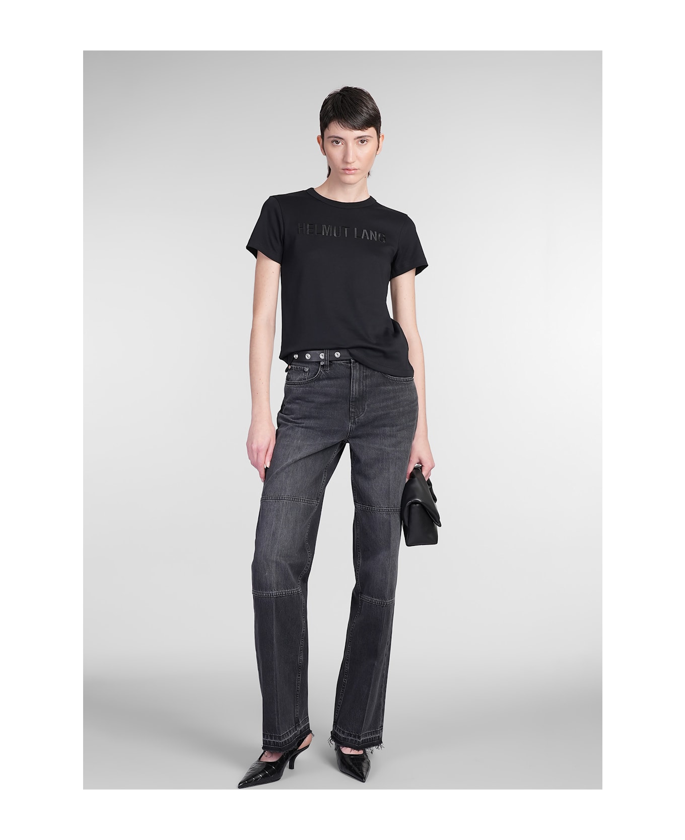 Helmut Lang T-shirt In Black Cotton - black