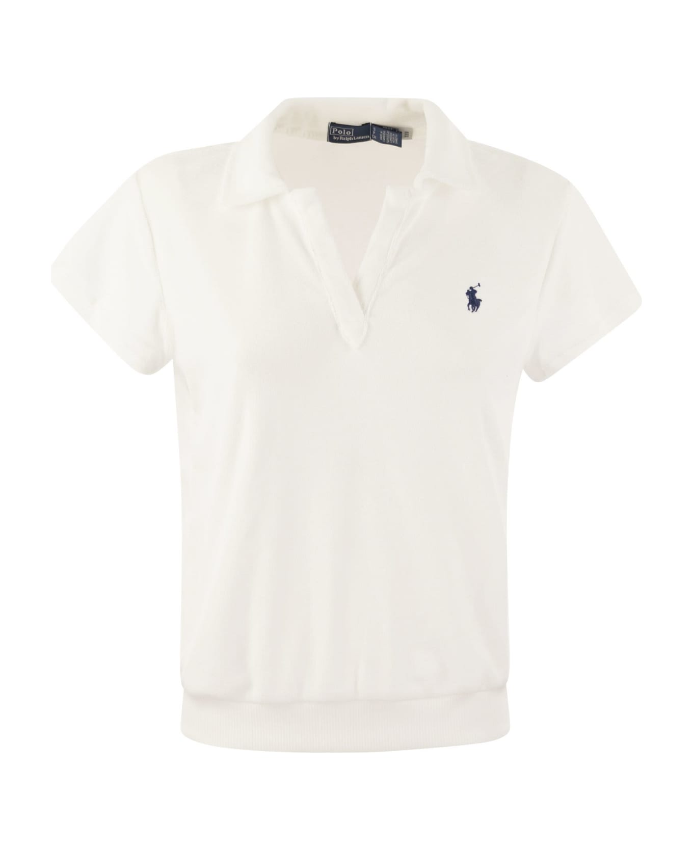 Polo Ralph Lauren Tight Terry Polo Shirt - White ポロシャツ