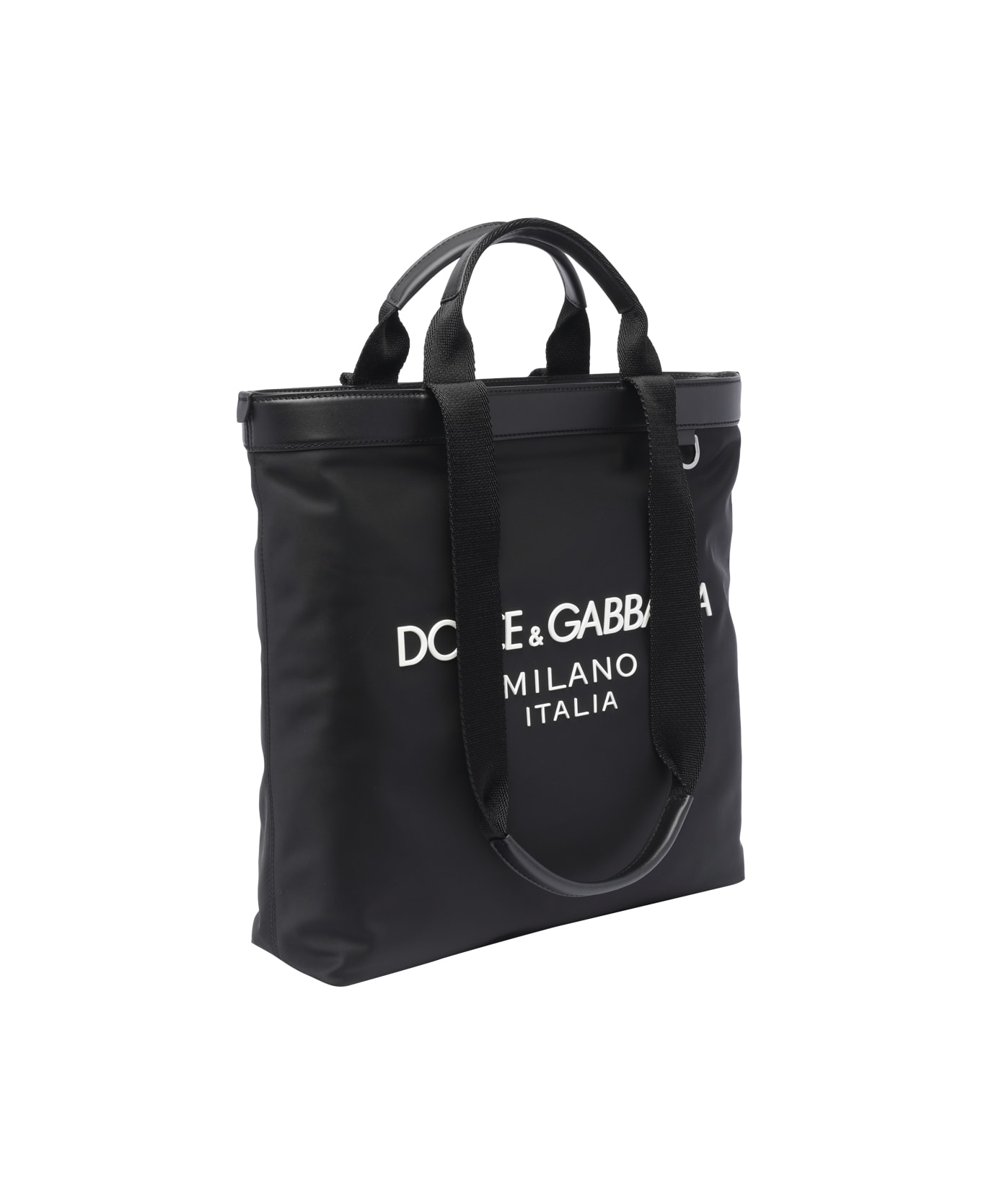 Dolce & Gabbana Logo Shopping Bag - Black トートバッグ