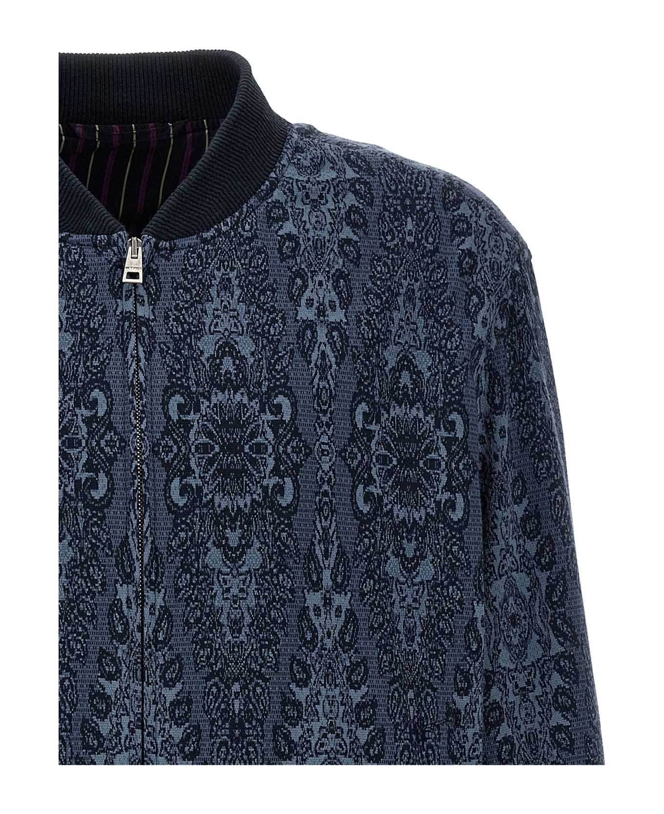 Etro Jacquard Bomber Jacket - Blue