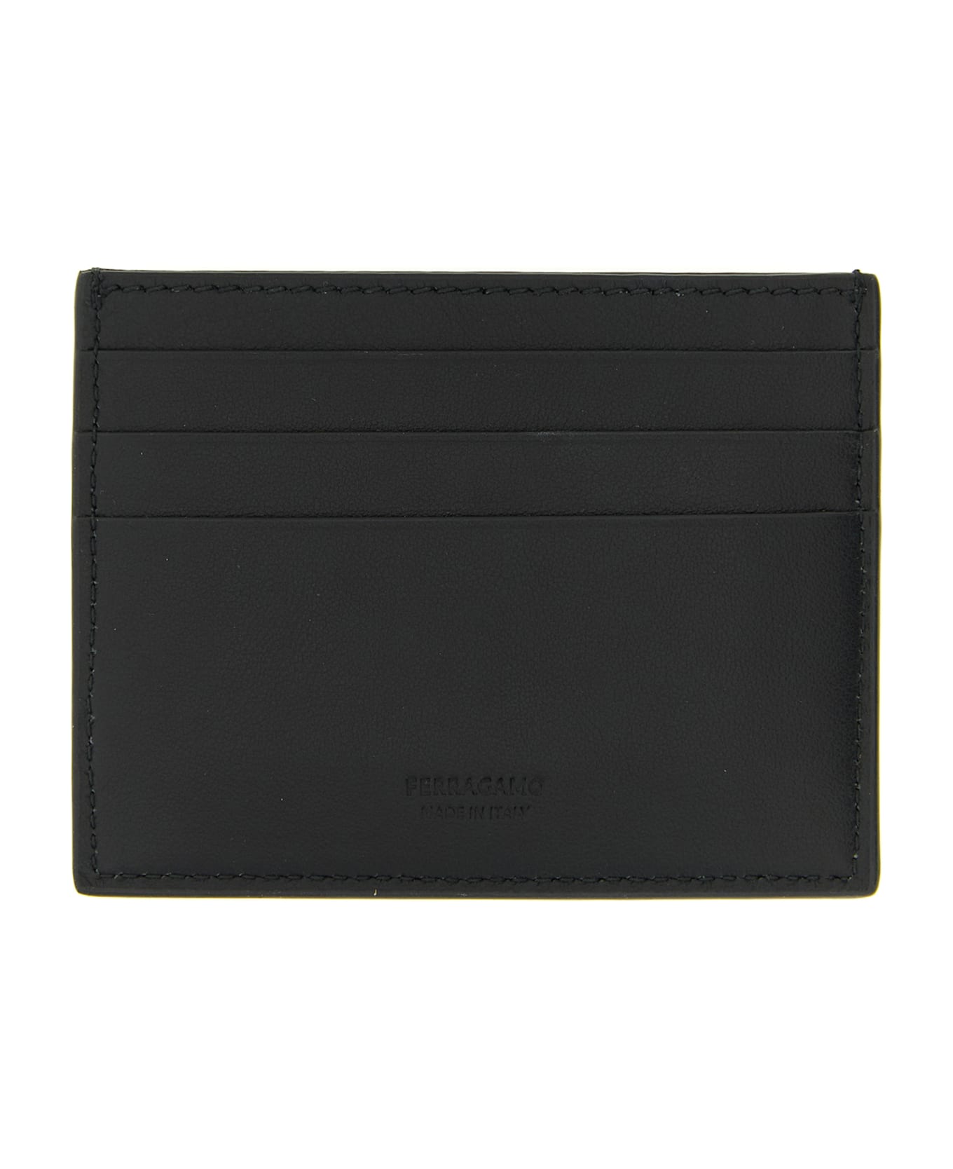 Ferragamo 'gancini' Card Holder - Black  