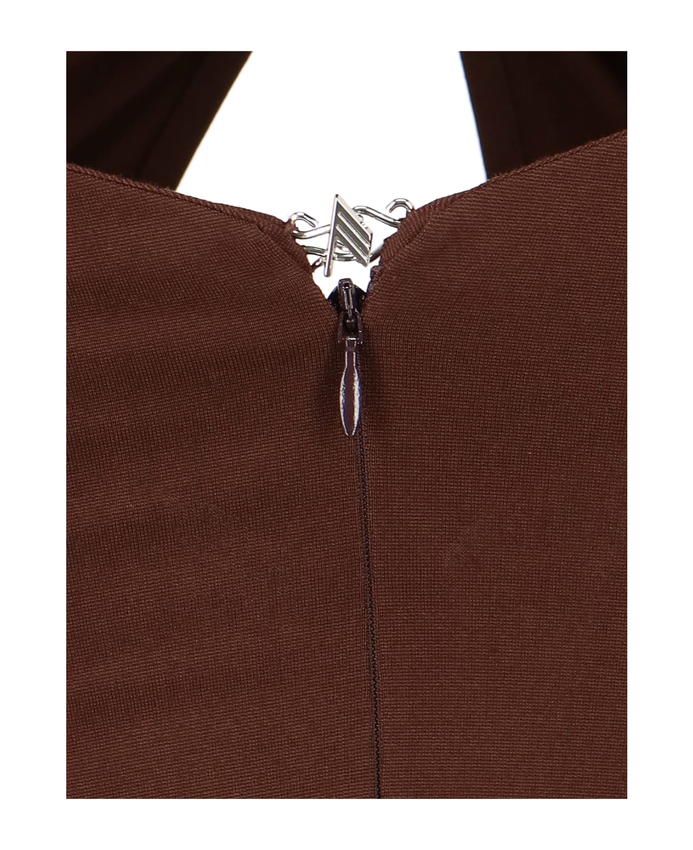 The Attico Chain Detail Dress - Brown