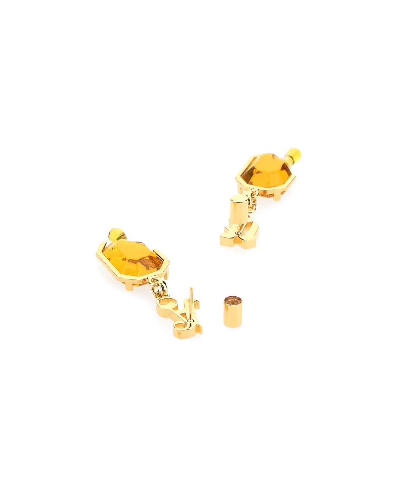 Palm Angels Golden Metal Earrings - 7630
