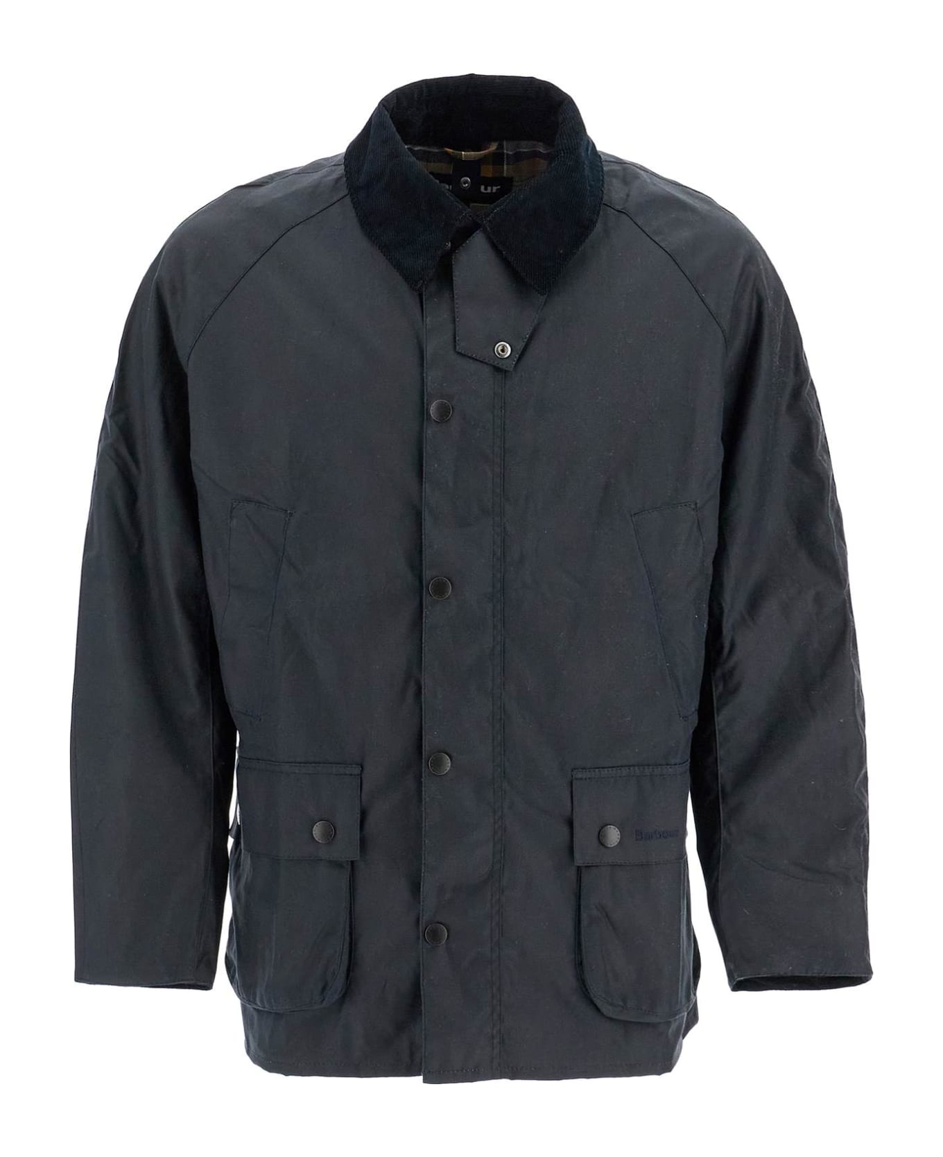 Barbour Ashby Waxed Cotton Jacket - Navy