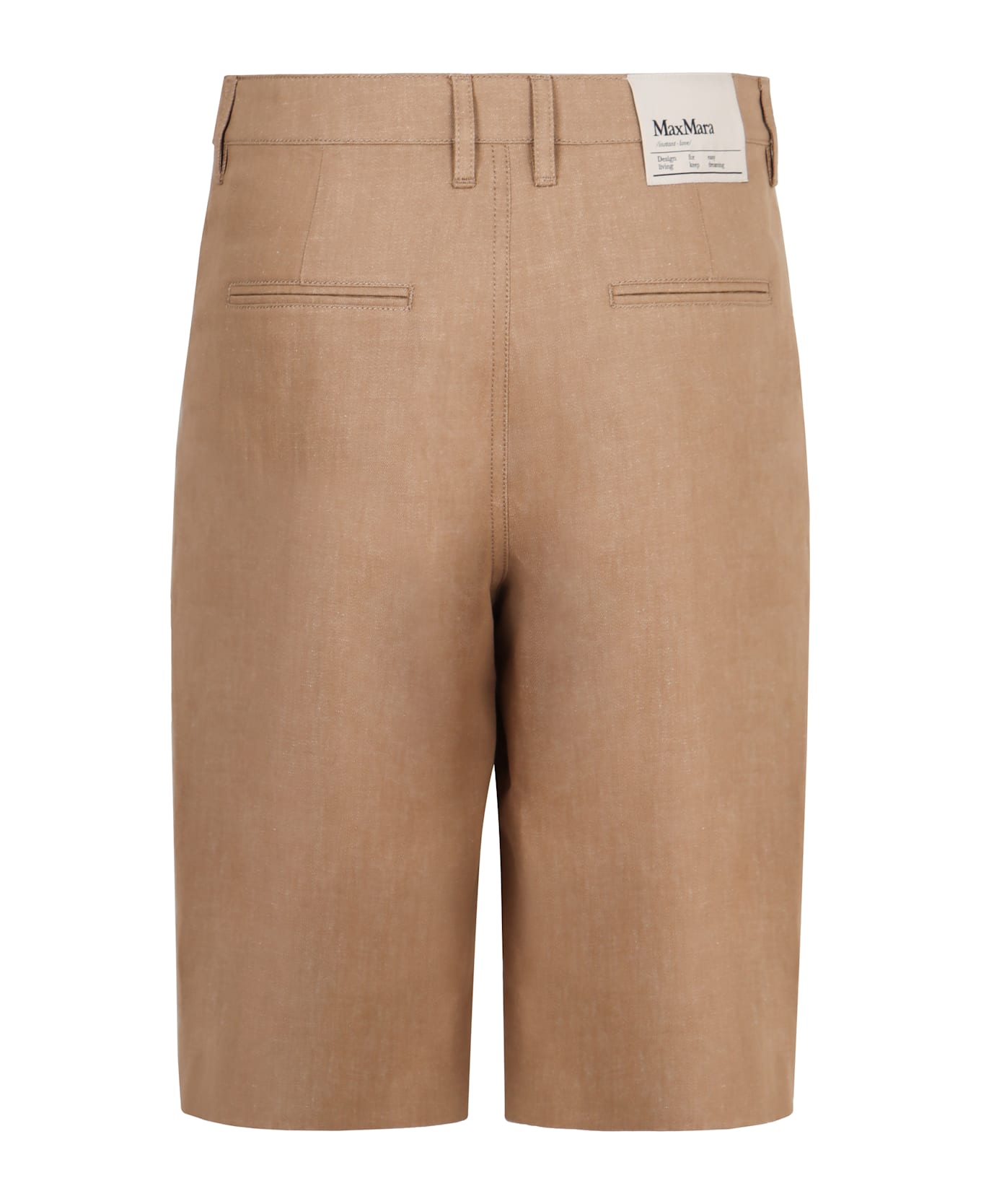 
S Max Mara Eric Cotton And Linen Bermuda-shorts - Beige