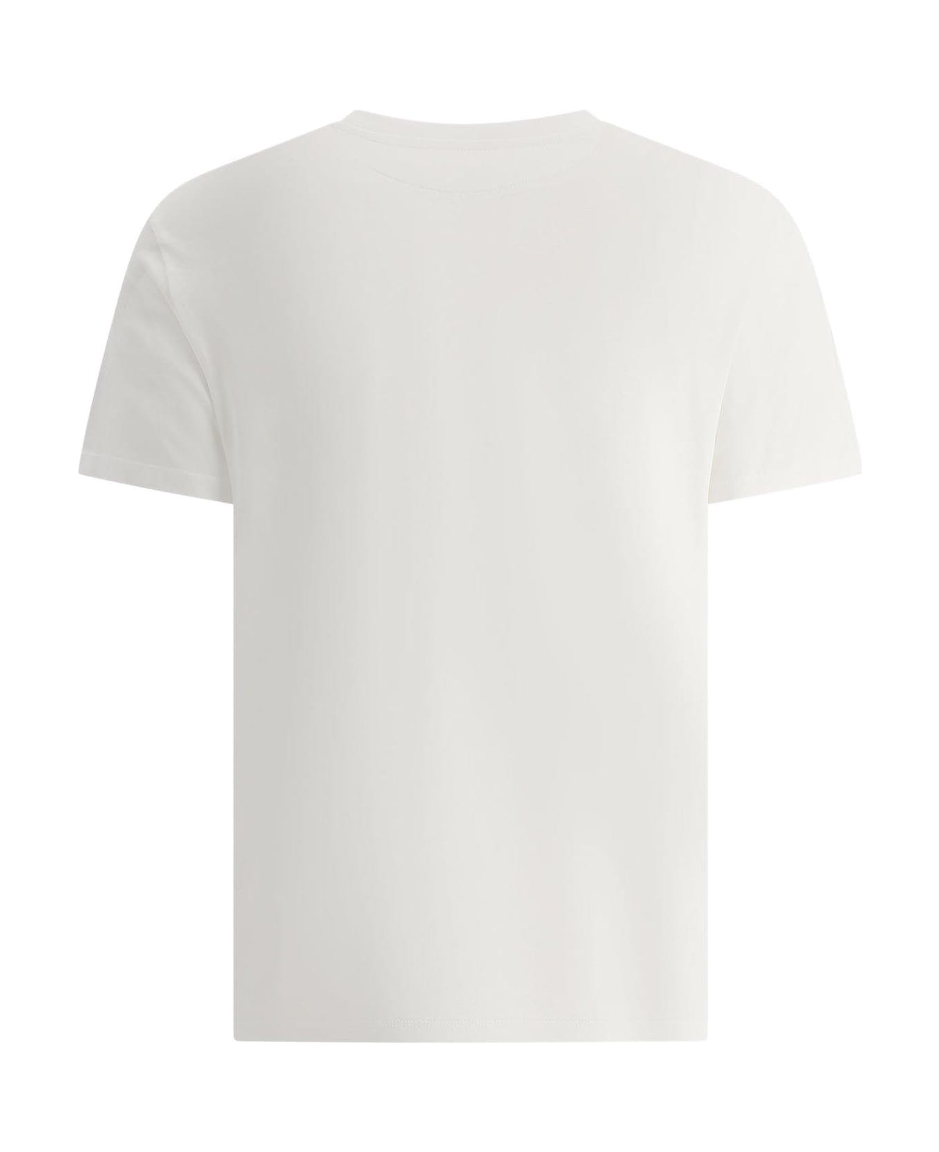 Valentino Logo Printed Crewneck T-shirt - Bianco