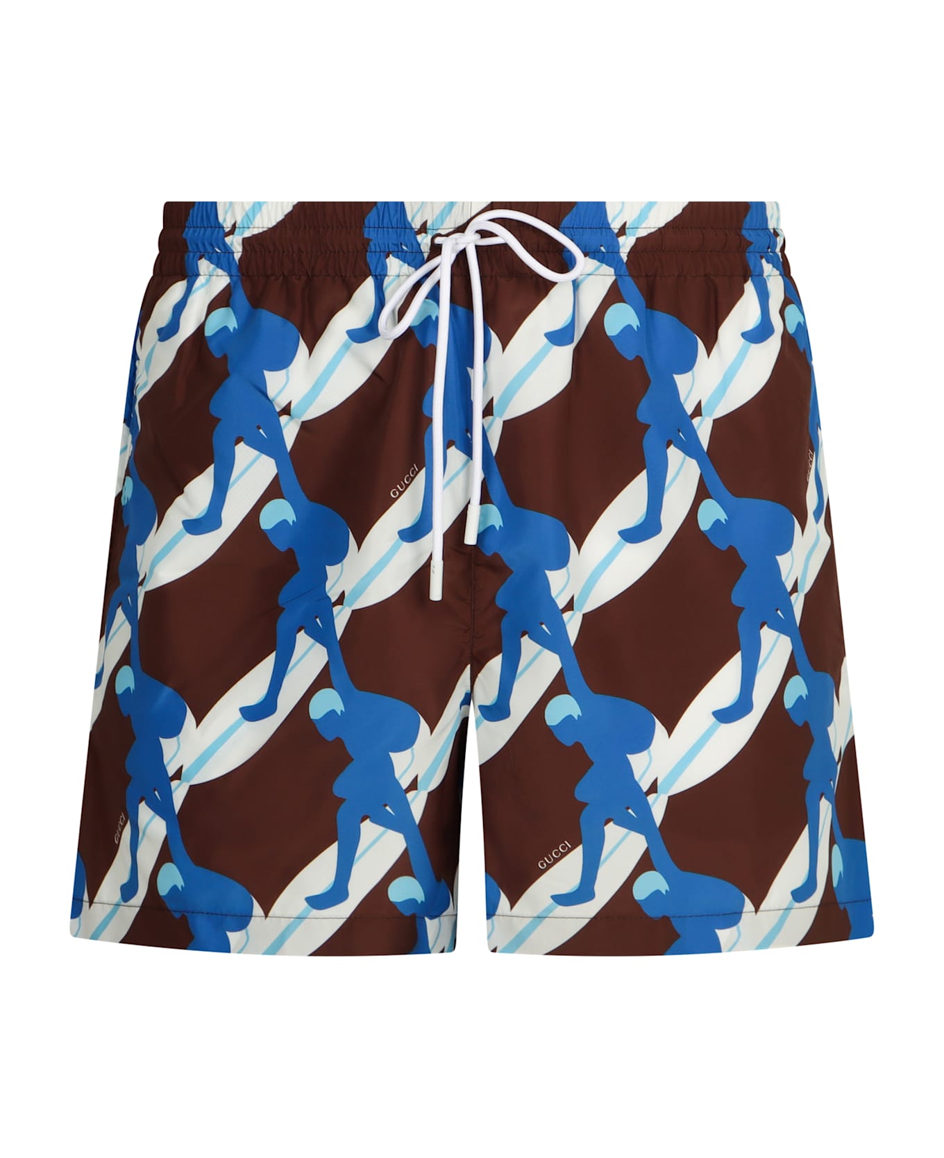 Gucci Printed Swim Shorts - brown