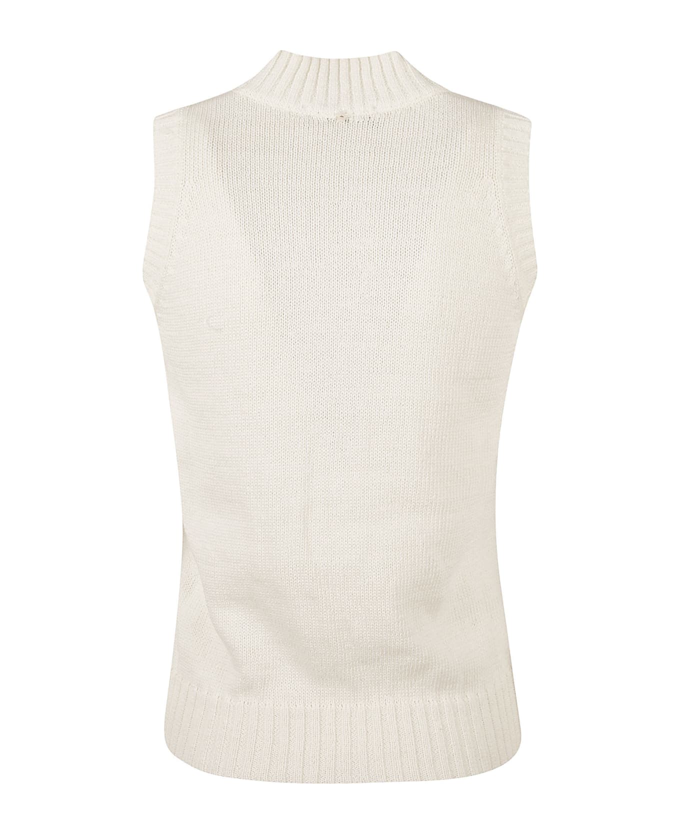 Lorena Antoniazzi Star Knitted Vest - Off-White