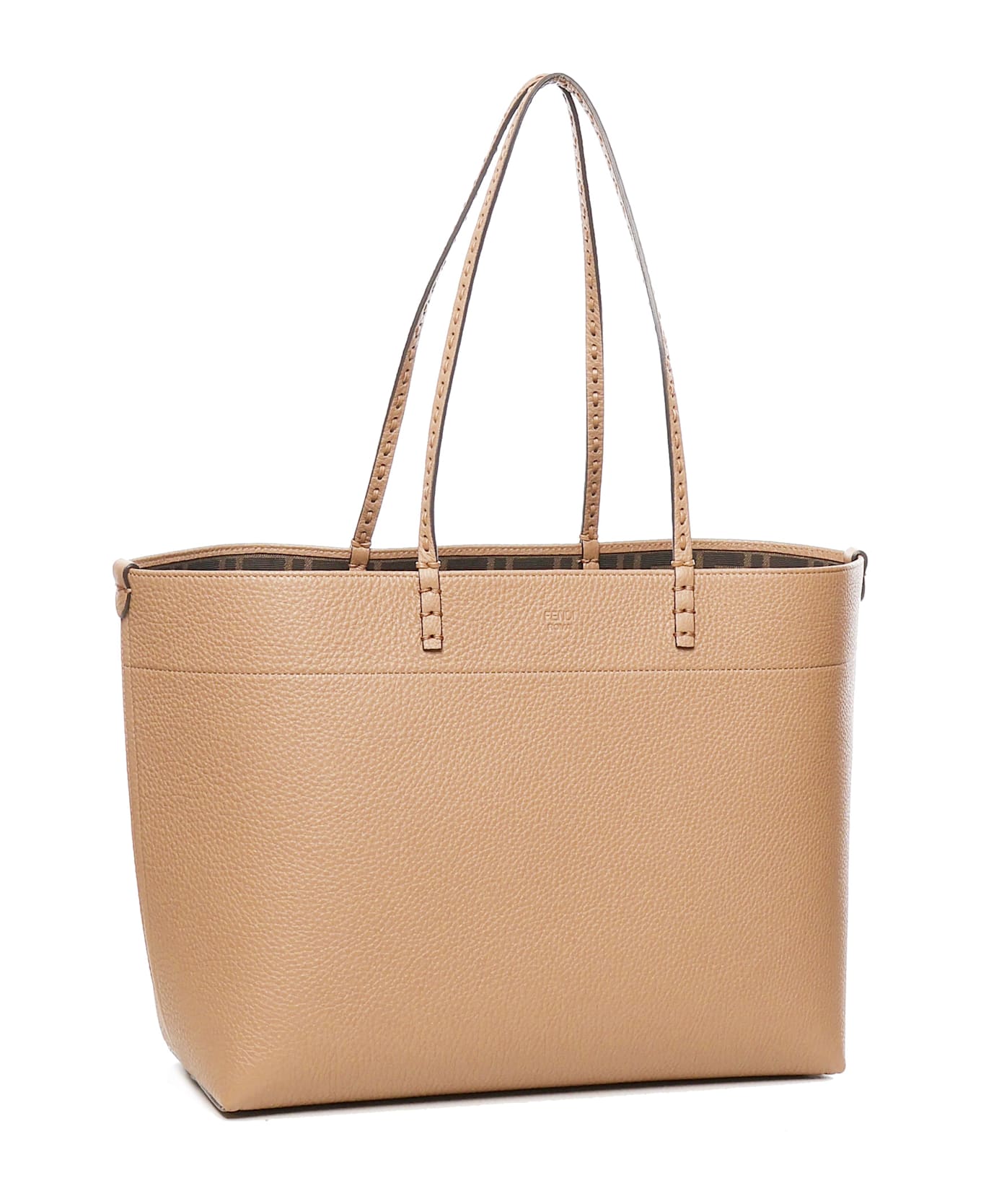 Fendi Medium Roll Bag - Cappuccino