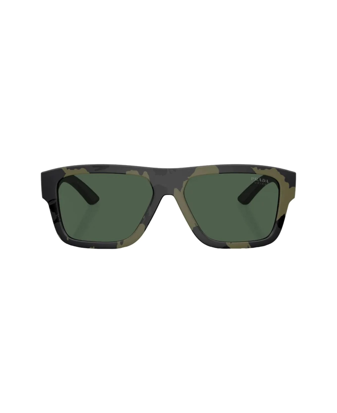 Prada Linea Rossa Ps04zs 14x90i Verde Mimetico Gommato Sunglasses - Verde