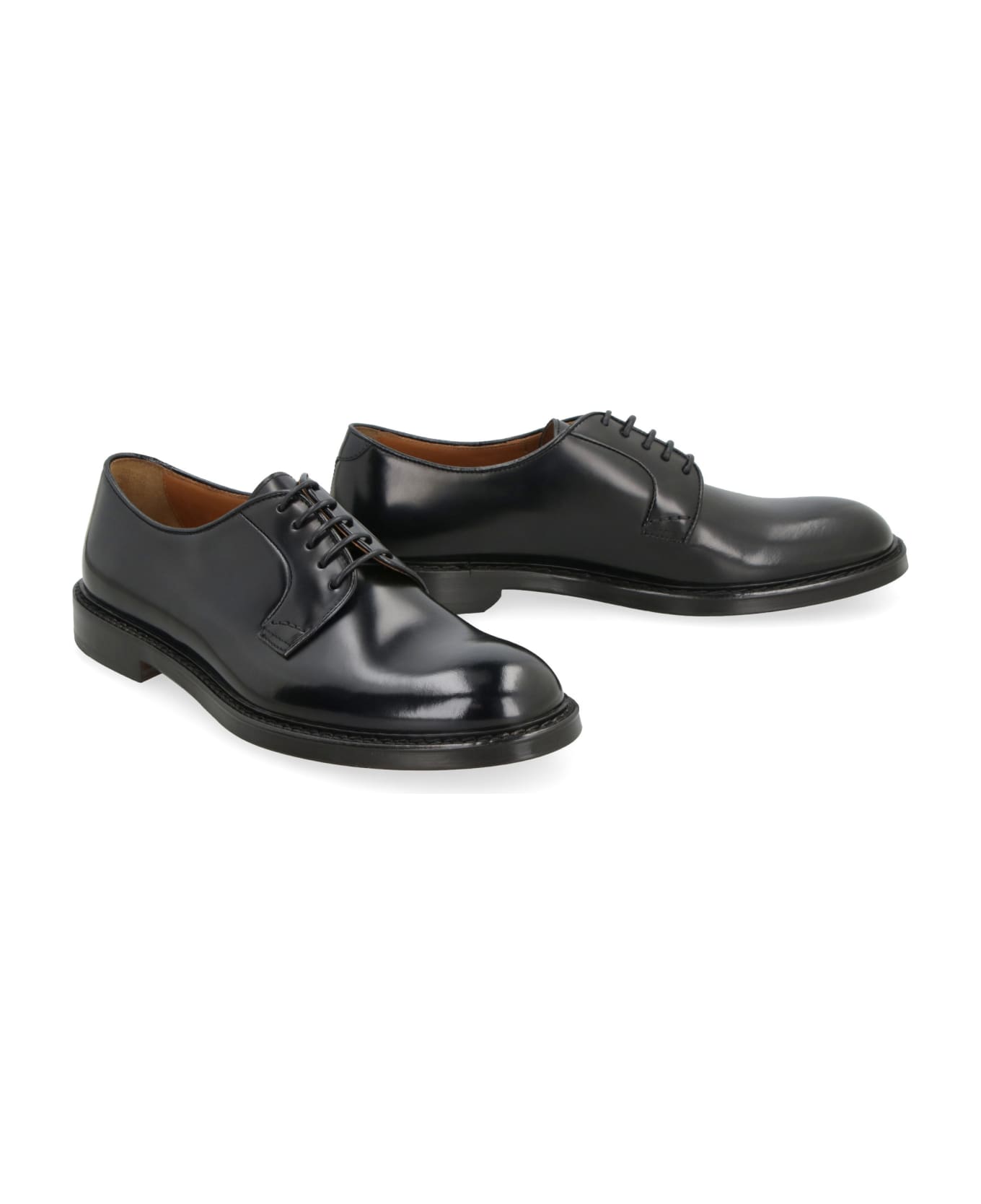 Doucal's Leather Lace-up Shoes - black
