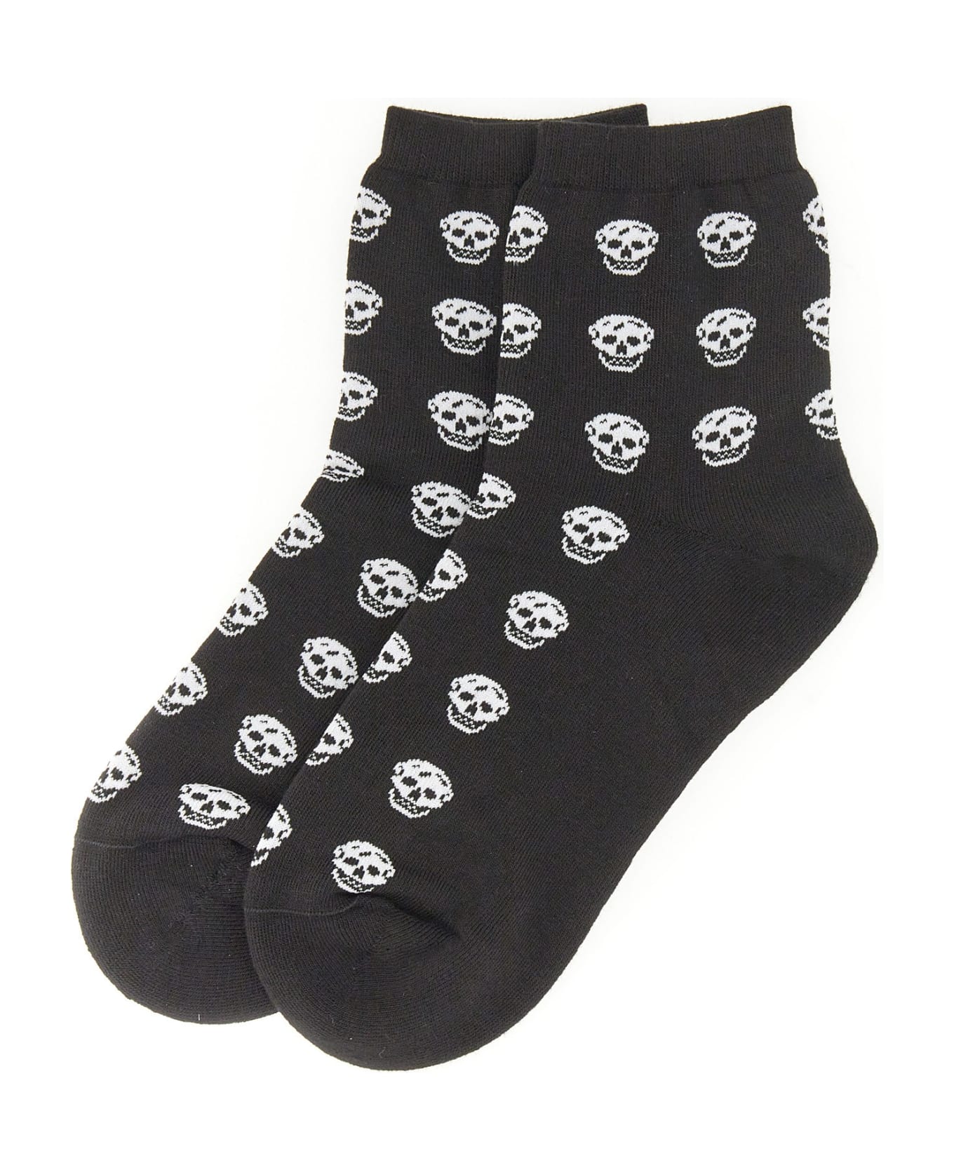 Alexander McQueen Skull Short Socks - NERO