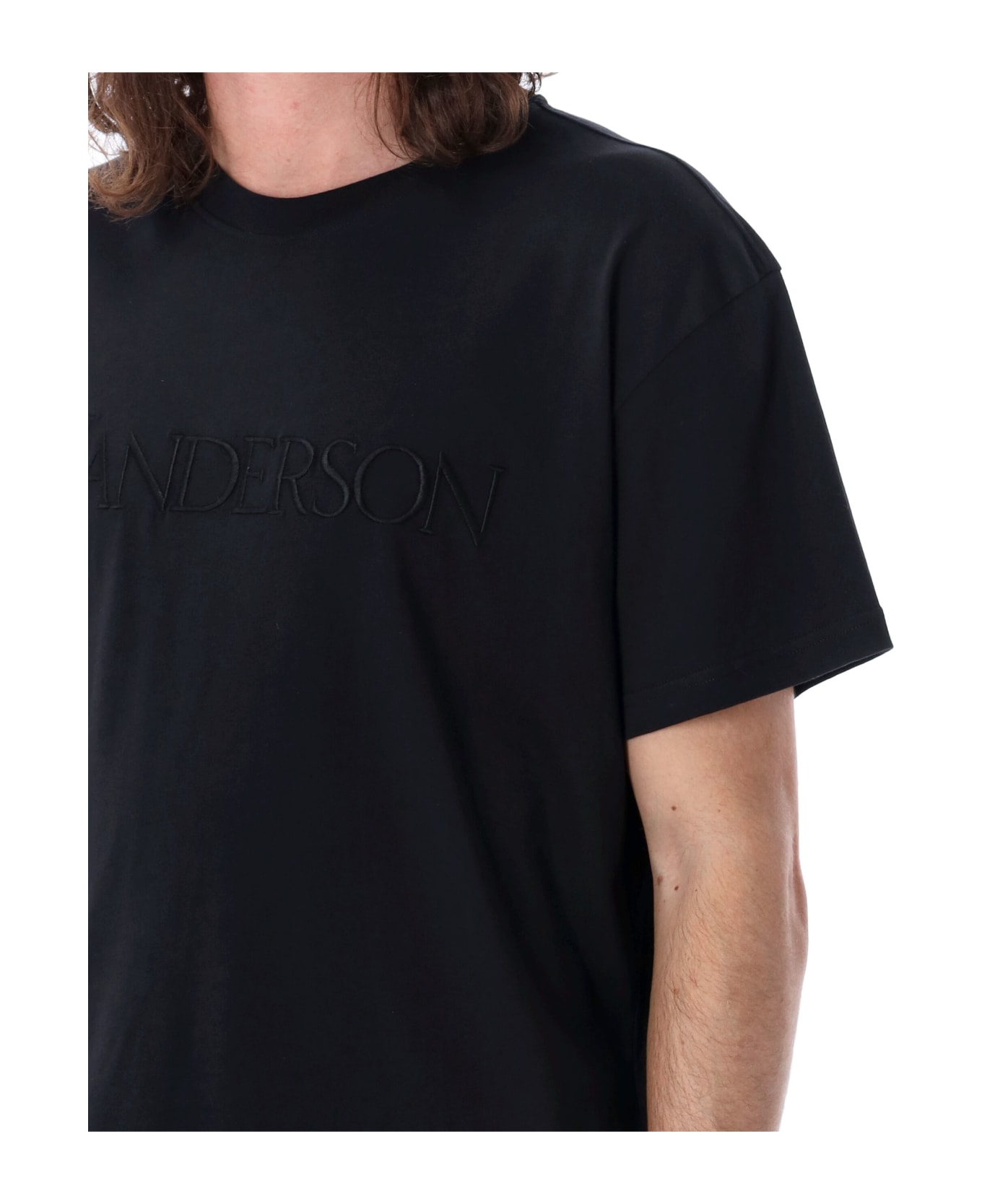 J.W. Anderson T-shirt With Logo Embroidery - BLACK