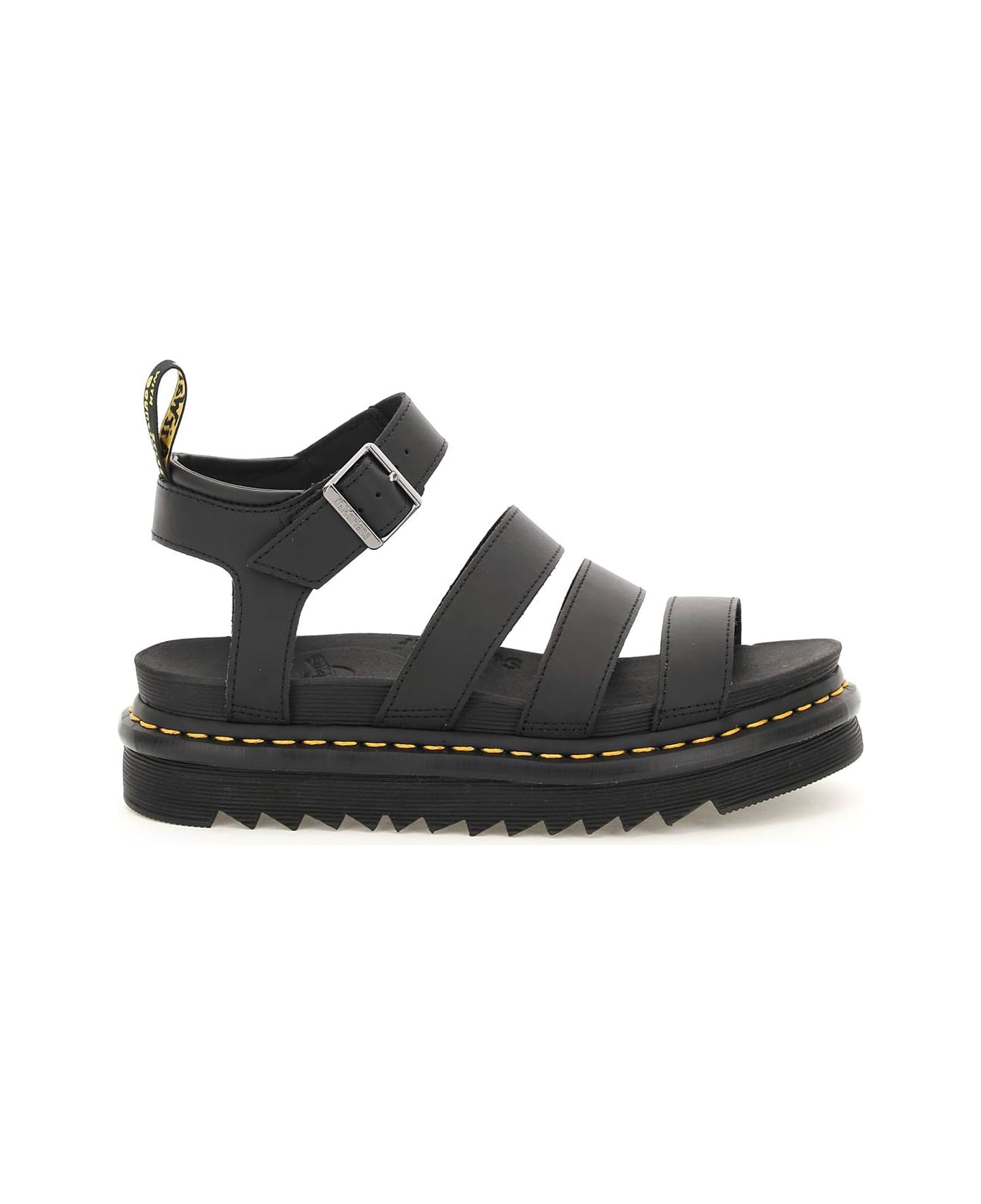 Dr. Martens Blaire Leather Sandals With Straps - Black フラットシューズ