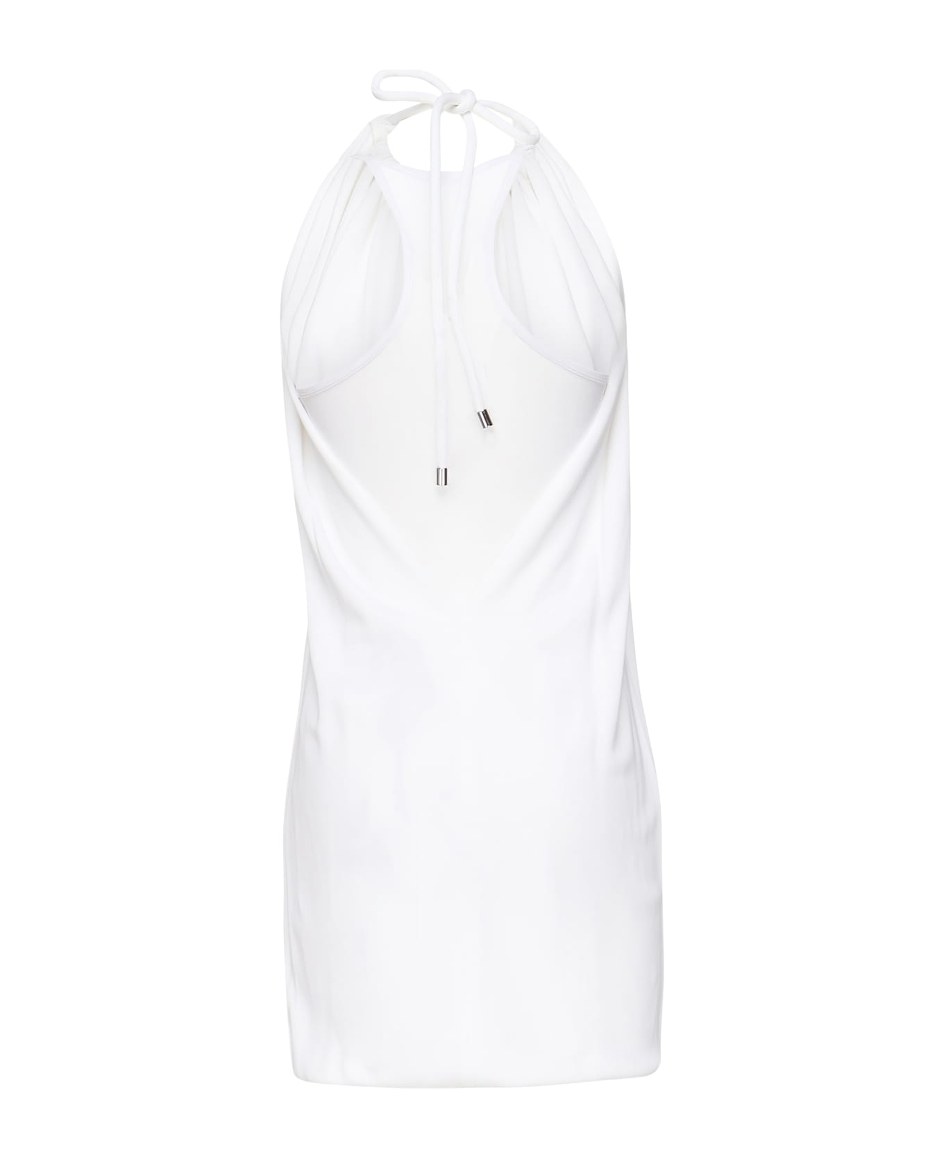 SportMax Short Viscose Dress - White