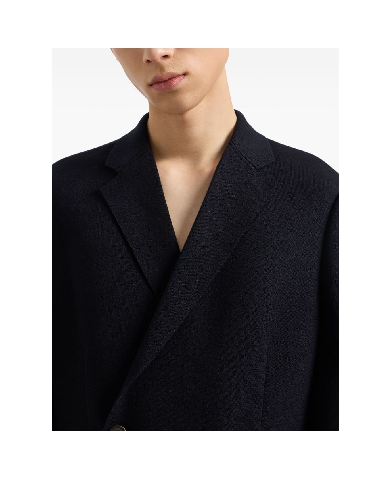 Emporio Armani Single-breasted Blazer Jacket - Blue